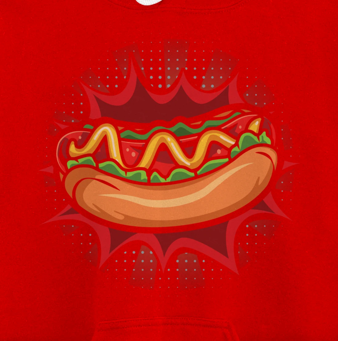 Hot Dog Fast Food Meat Lover Foodie Sausage Buns Pullover Hoodie