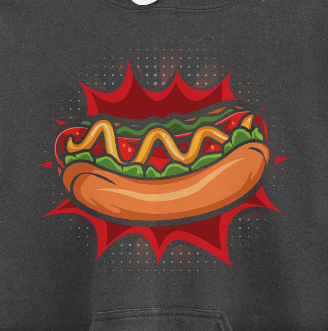 Hot Dog Fast Food Meat Lover Foodie Sausage Buns Pullover Hoodie