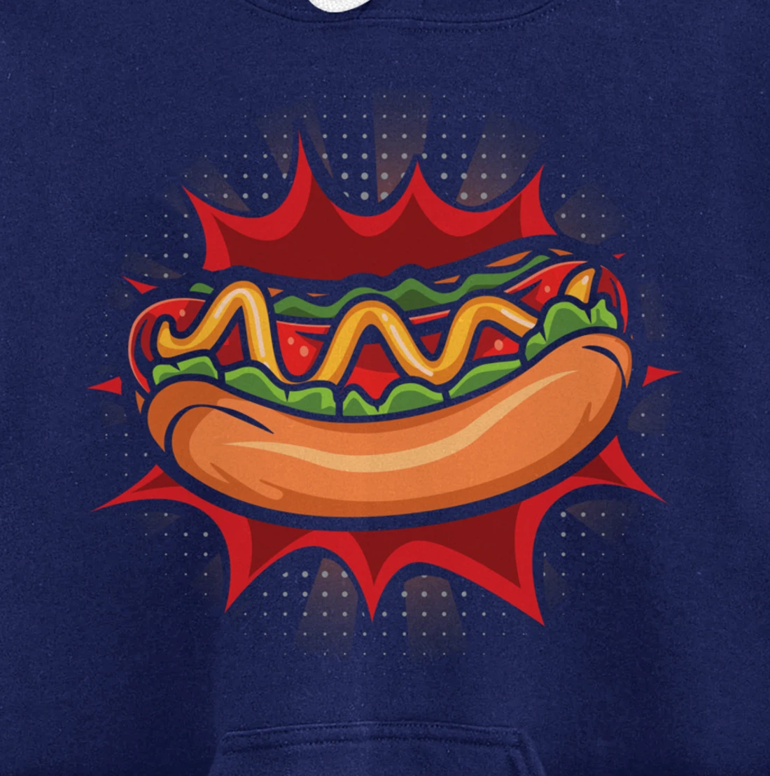Hot Dog Fast Food Meat Lover Foodie Sausage Buns Pullover Hoodie