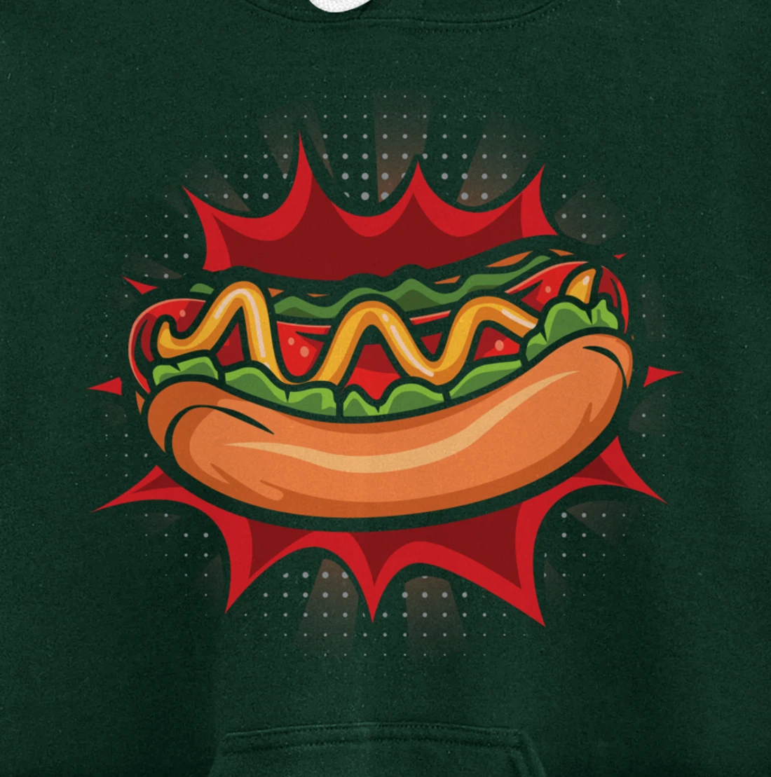 Hot Dog Fast Food Meat Lover Foodie Sausage Buns Pullover Hoodie