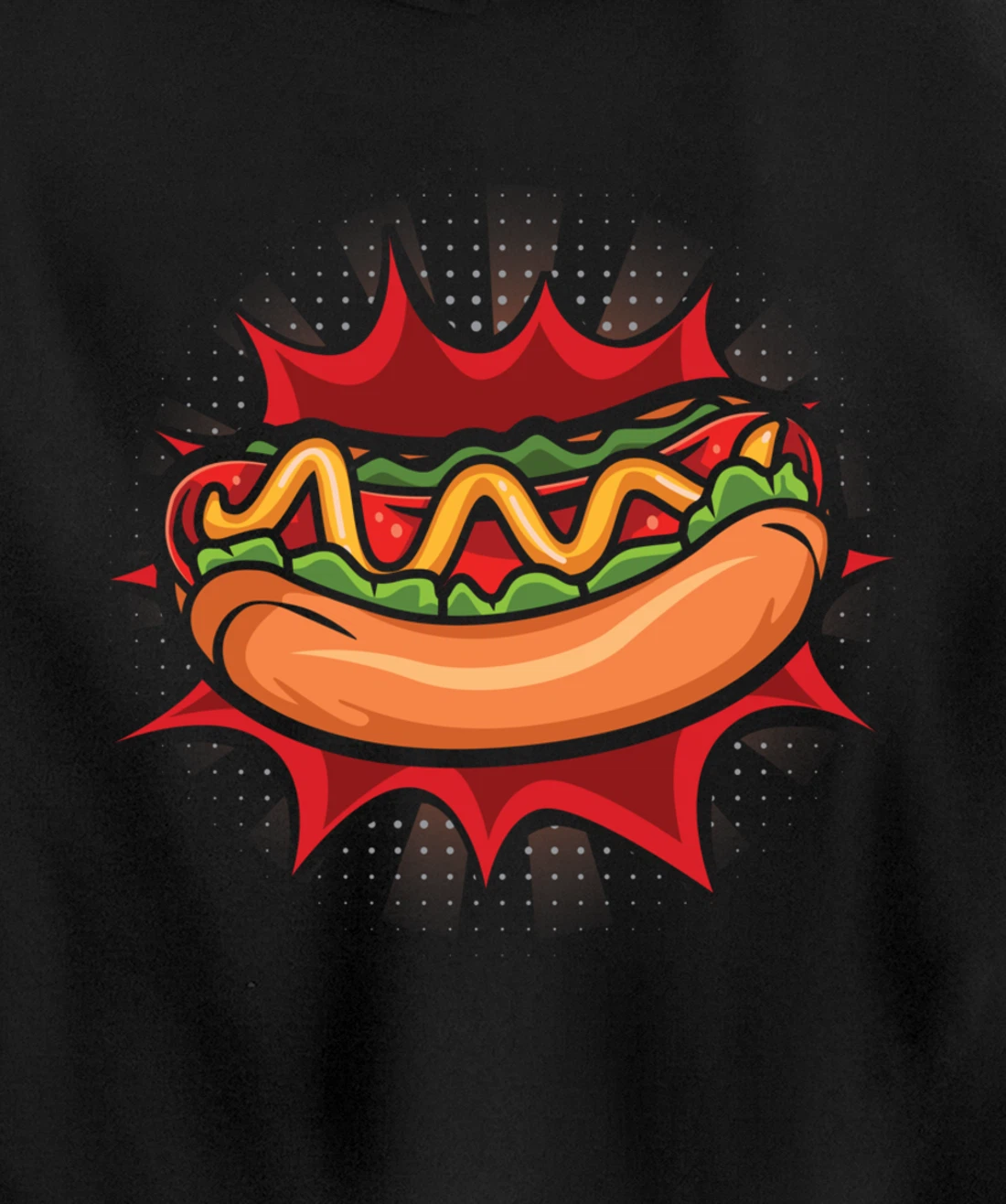 Hot Dog Fast Food Meat Lover Foodie Sausage Buns Pullover Hoodie