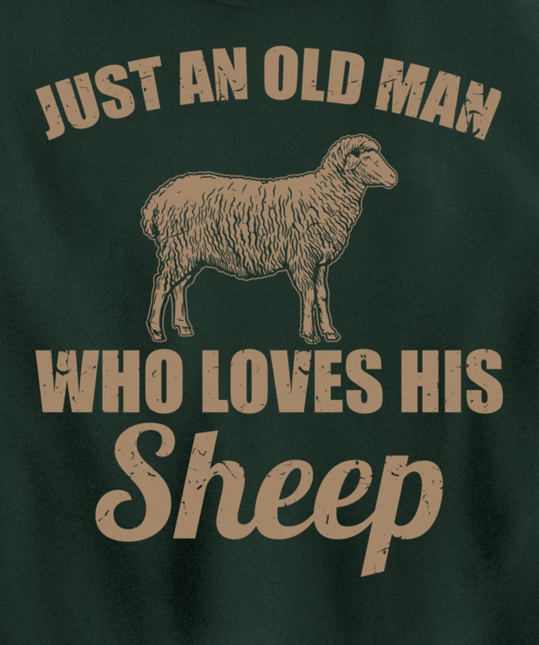 Farmer Just An Old Man Who Loves His Sheep Pullover Hoodie