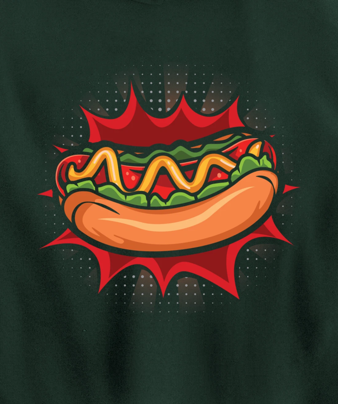 Hot Dog Fast Food Meat Lover Foodie Sausage Buns Pullover Hoodie