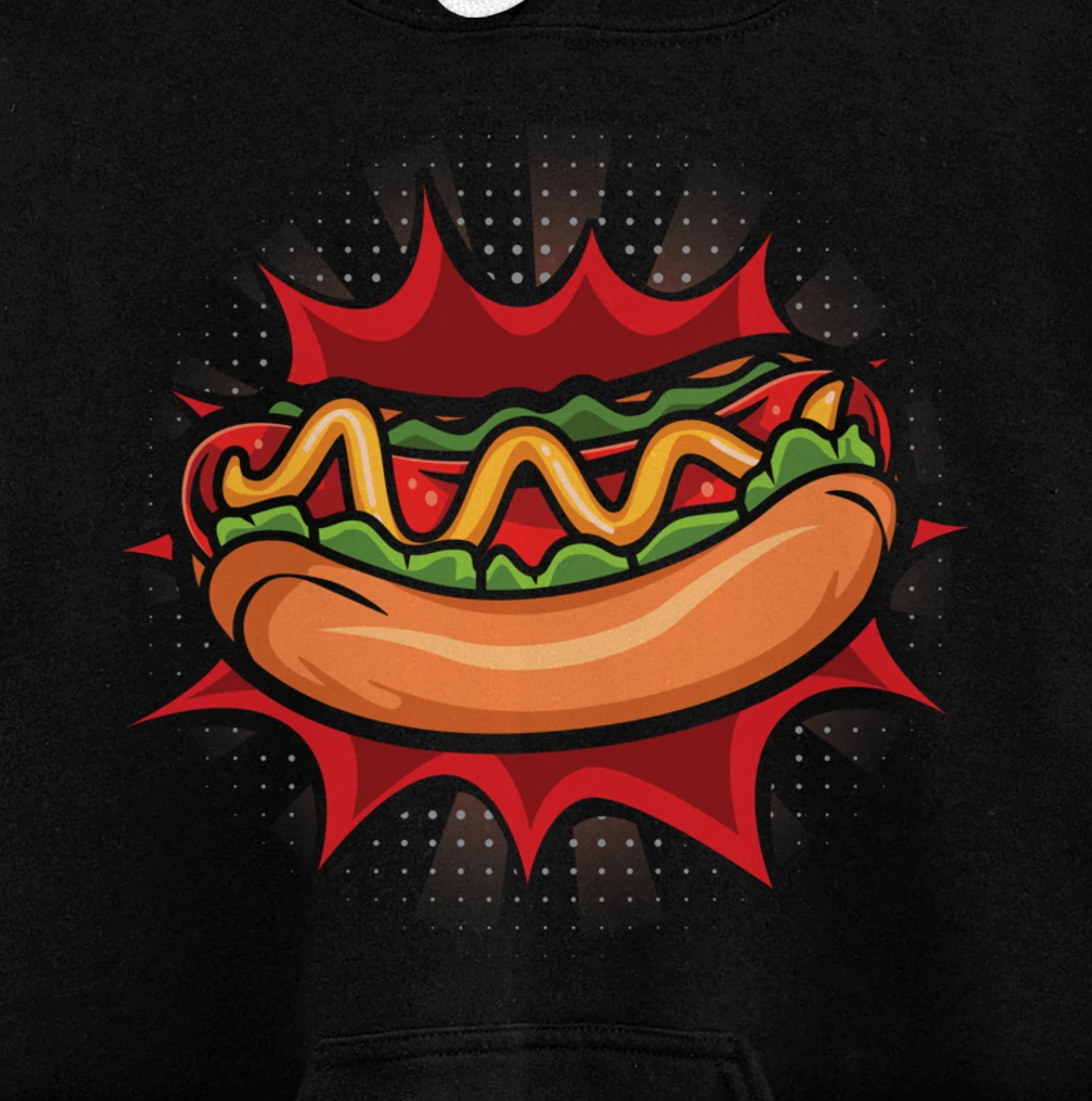 Hot Dog Fast Food Meat Lover Foodie Sausage Buns Pullover Hoodie