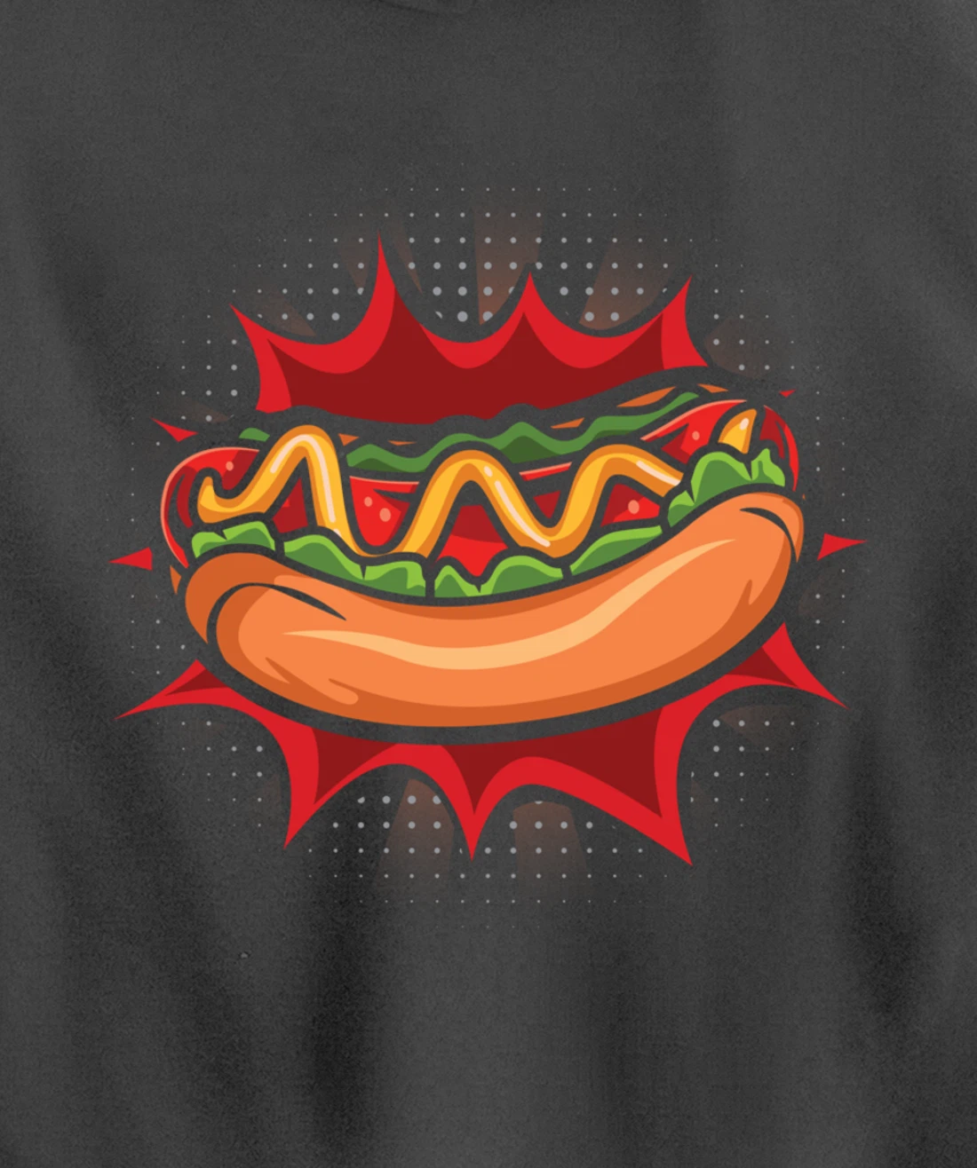 Hot Dog Fast Food Meat Lover Foodie Sausage Buns Pullover Hoodie