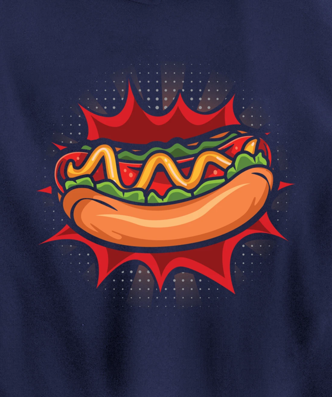 Hot Dog Fast Food Meat Lover Foodie Sausage Buns Pullover Hoodie