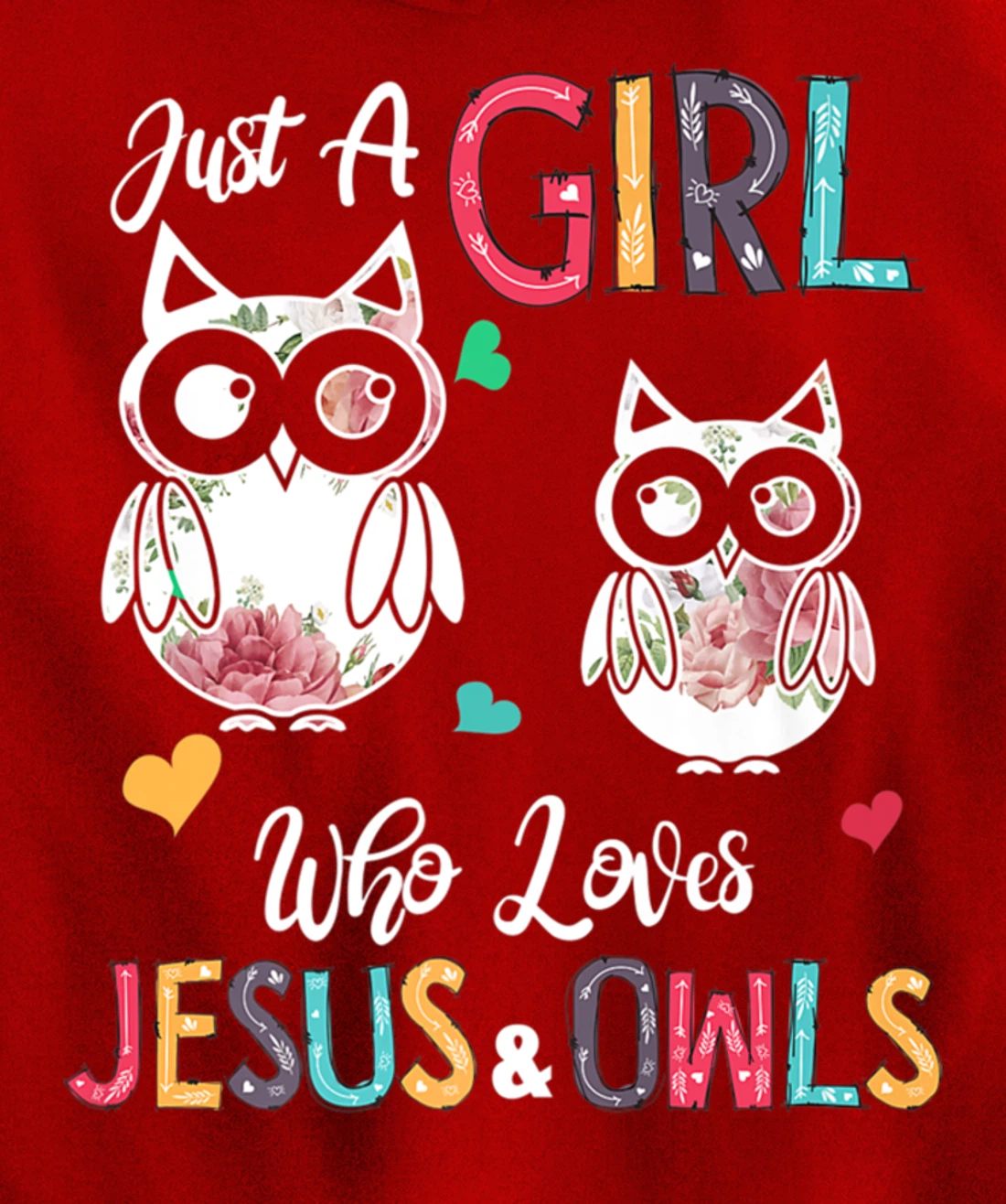 Just a Girl Who Loves Jesus And Owls Costume Christian Pullover Hoodie