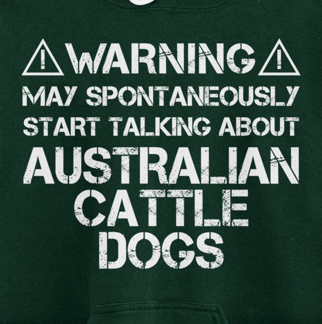 Warning May Start Talking About Australian Cattle Dogs Pullover Hoodie