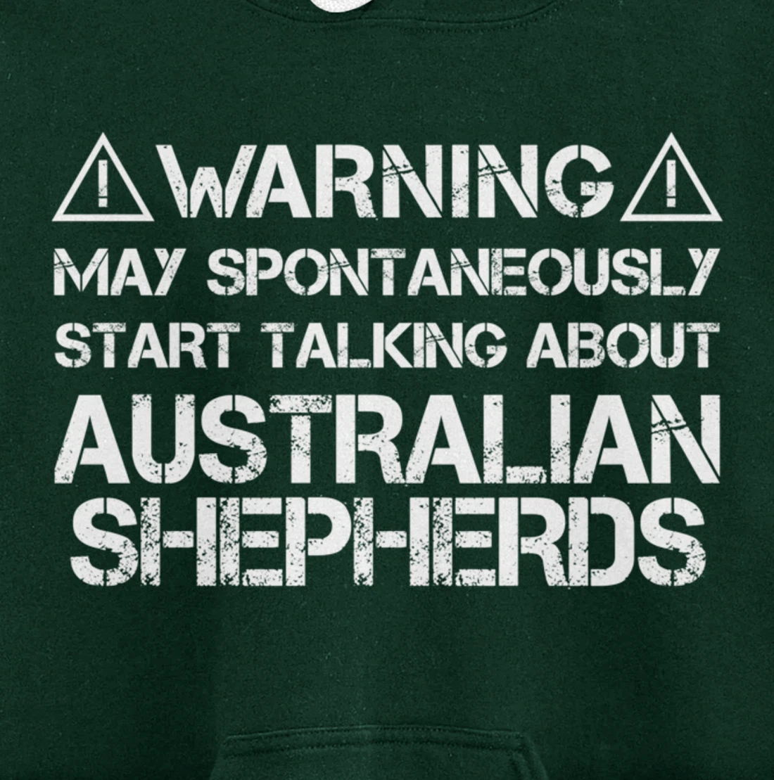 Warning May Start Talking About Australian Shepherds Pullover Hoodie