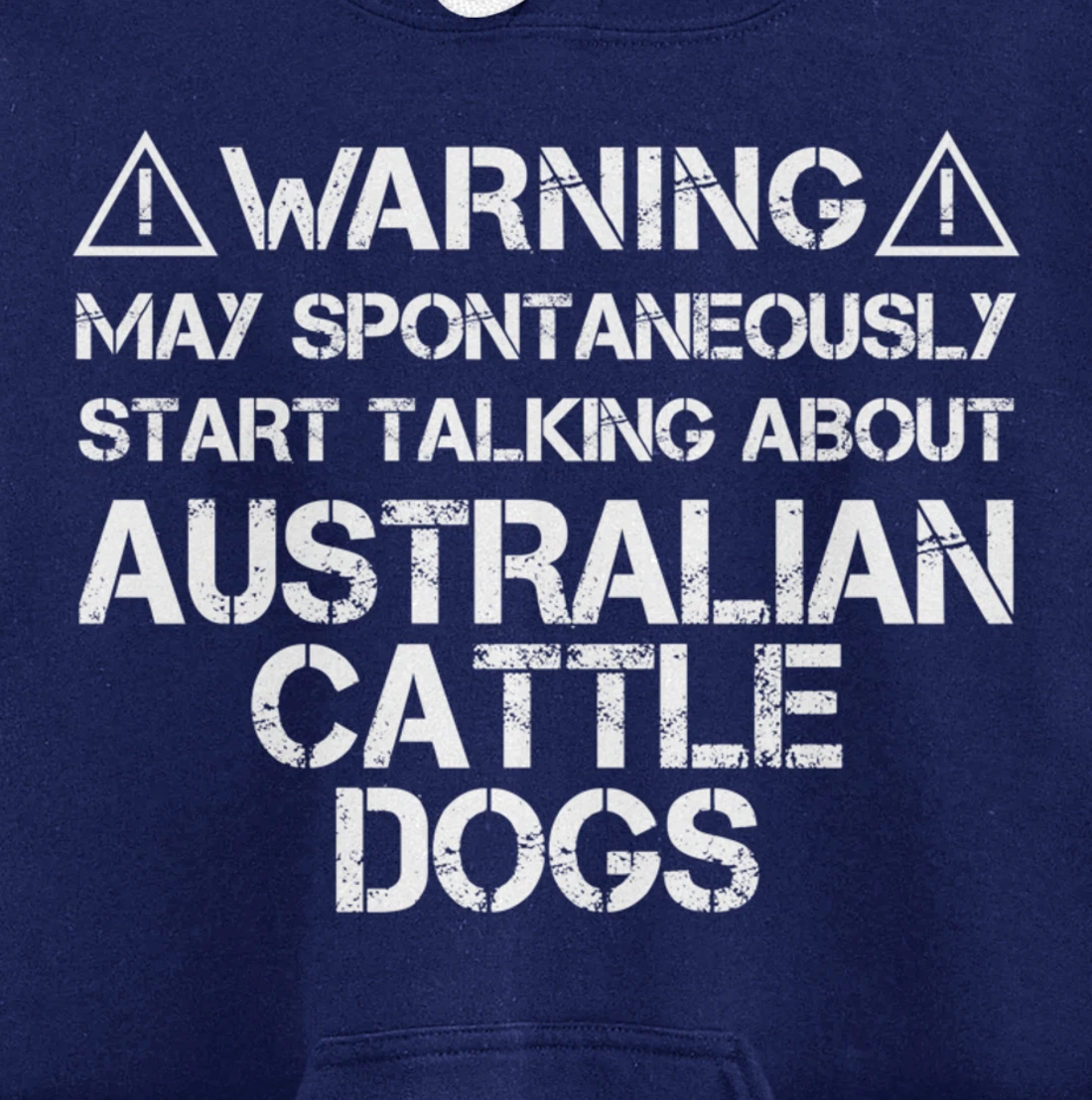 Warning May Start Talking About Australian Cattle Dogs Pullover Hoodie