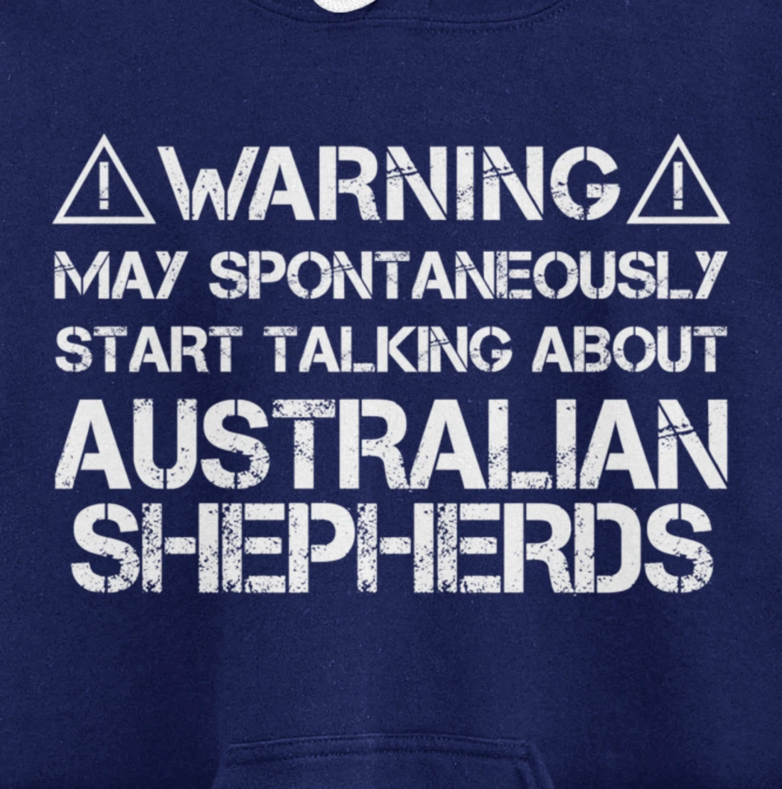 Warning May Start Talking About Australian Shepherds Pullover Hoodie