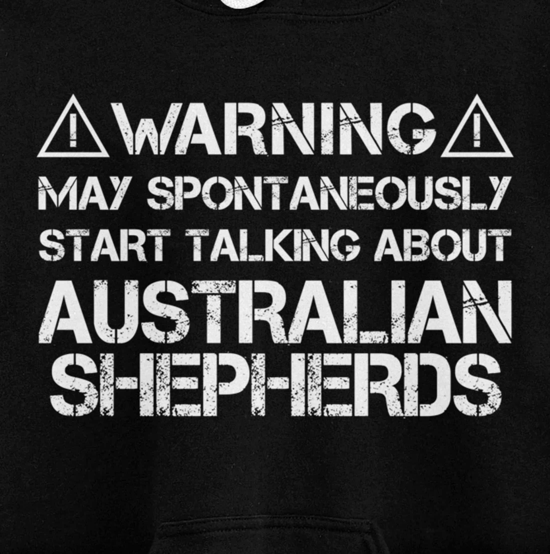 Warning May Start Talking About Australian Shepherds Pullover Hoodie