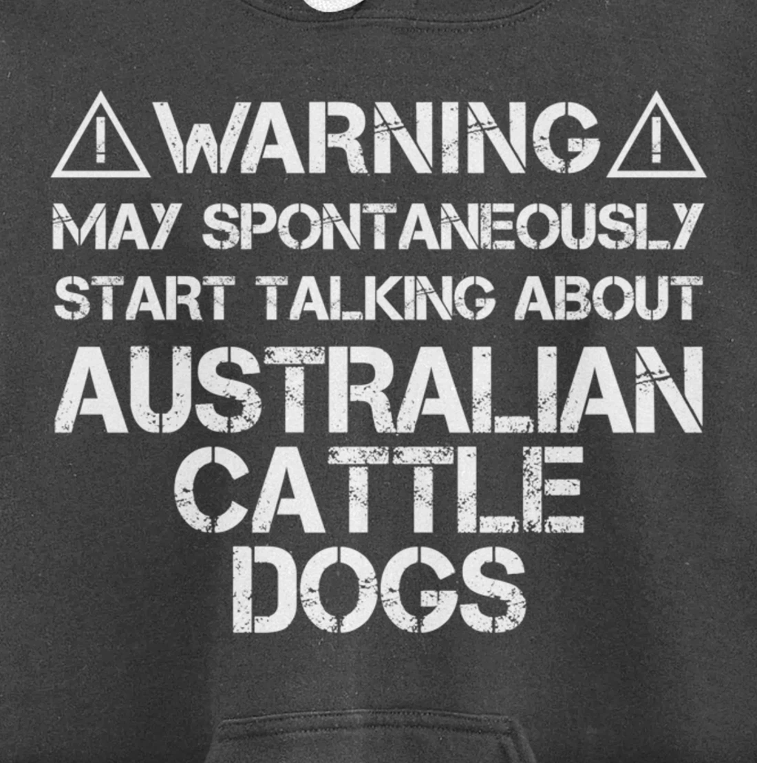 Warning May Start Talking About Australian Cattle Dogs Pullover Hoodie