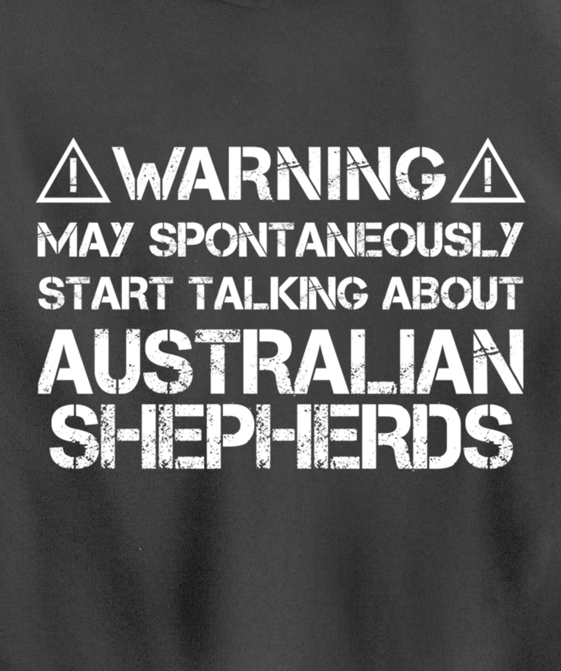Warning May Start Talking About Australian Shepherds Pullover Hoodie