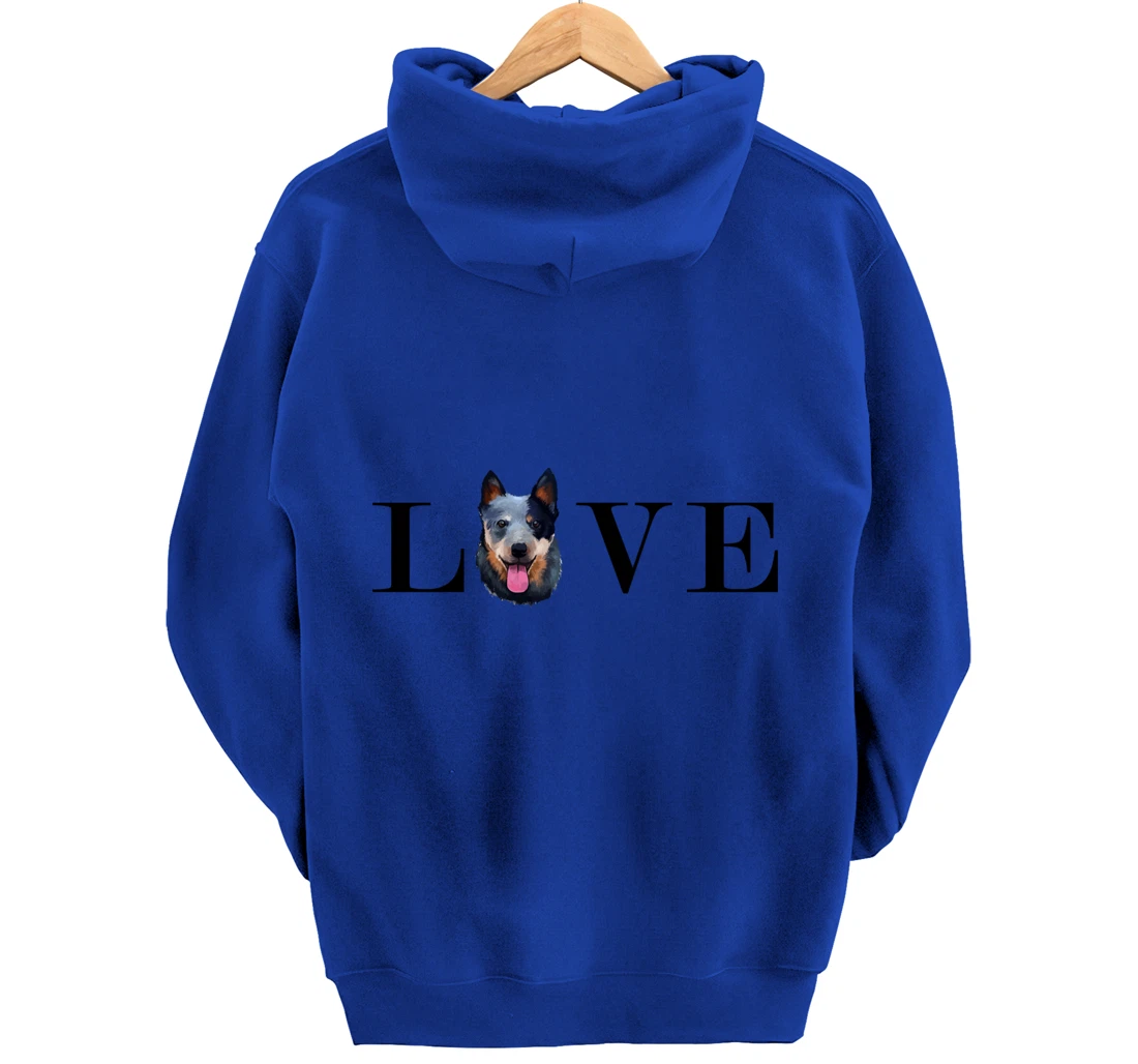 Australian Cattle Dog Lover, Blue Heeler Lover, Herding Dog Pullover Hoodie