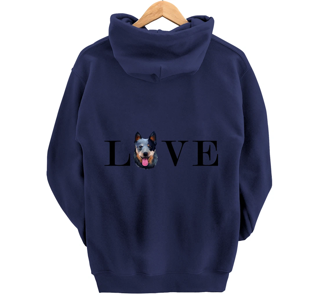 Australian Cattle Dog Lover, Blue Heeler Lover, Herding Dog Pullover Hoodie