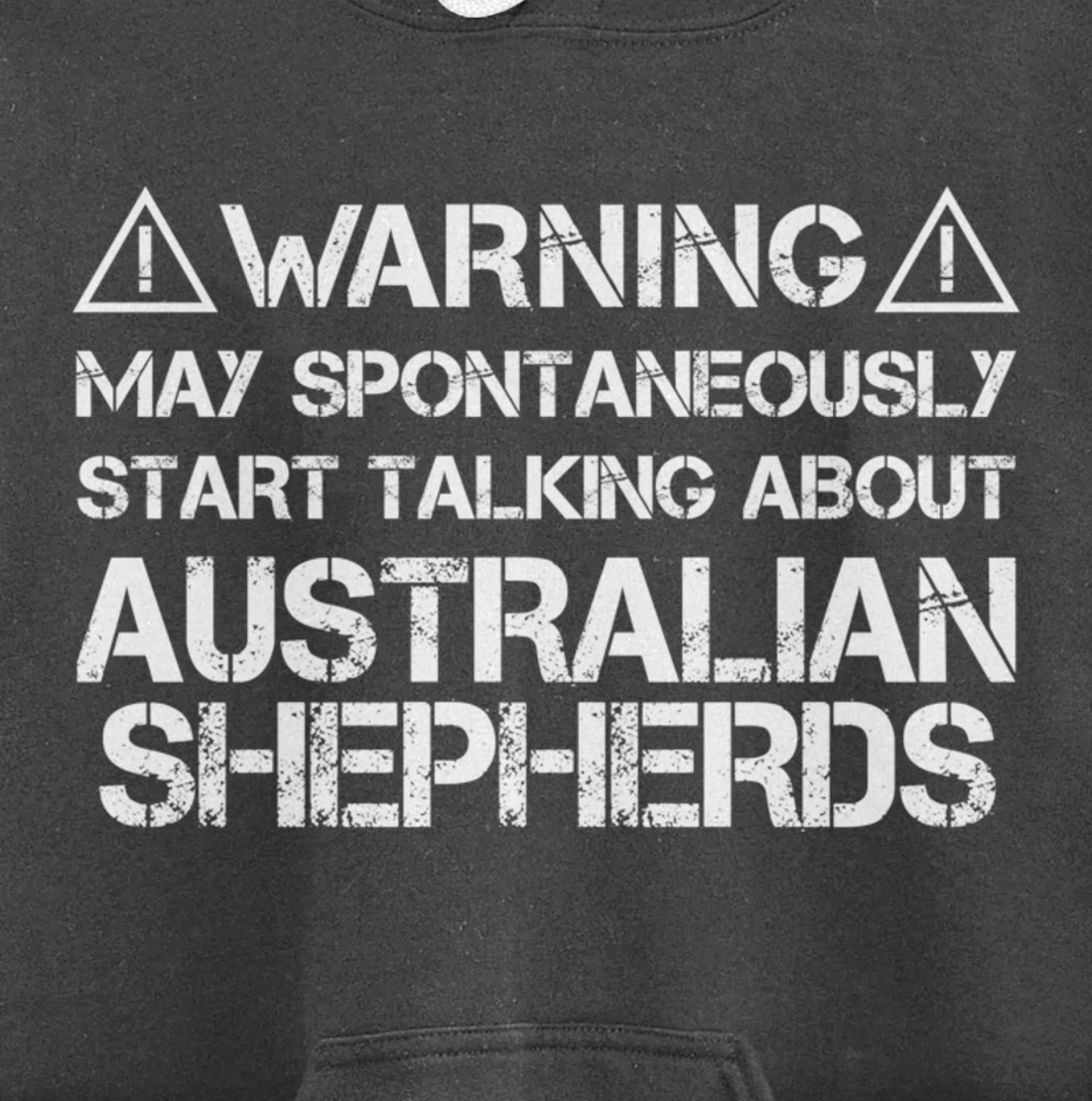 Warning May Start Talking About Australian Shepherds Pullover Hoodie