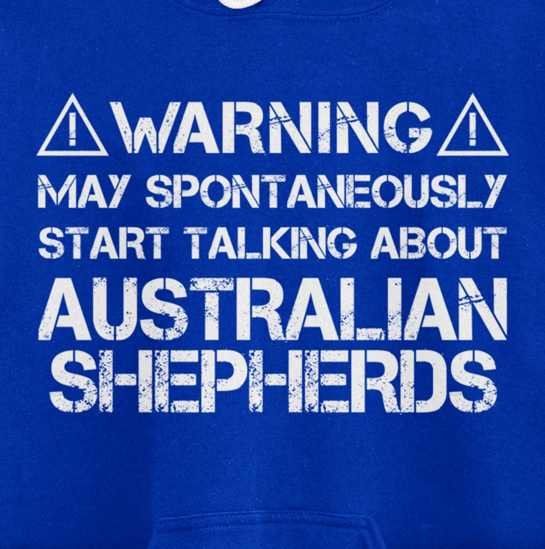 Warning May Start Talking About Australian Shepherds Pullover Hoodie