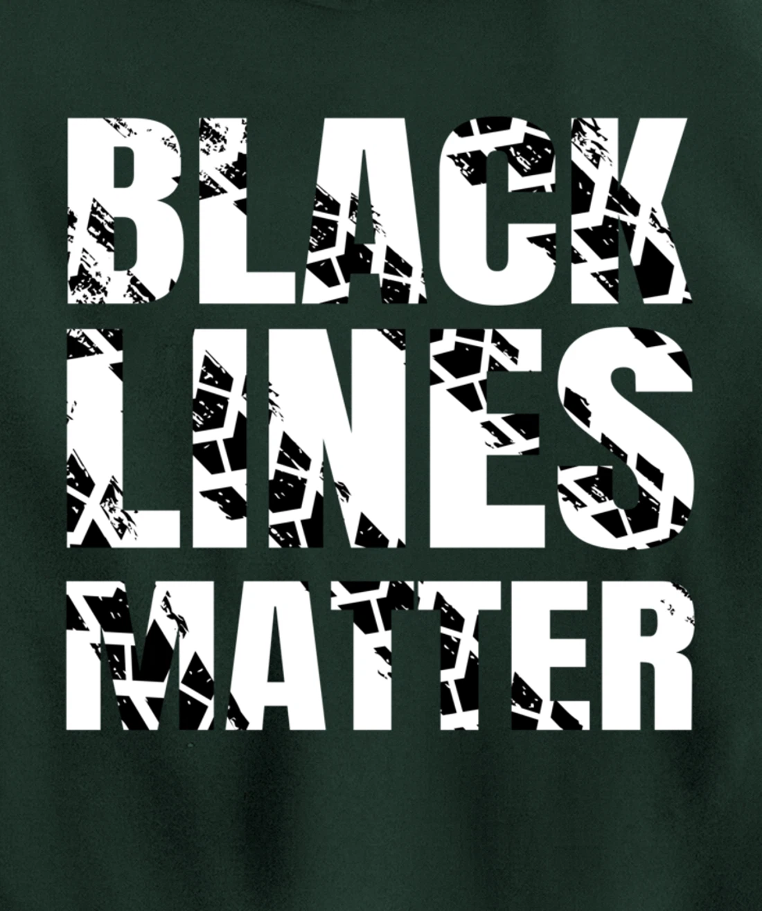 Drifting Car as Black Lines Matter Drag Racing Pullover Hoodie