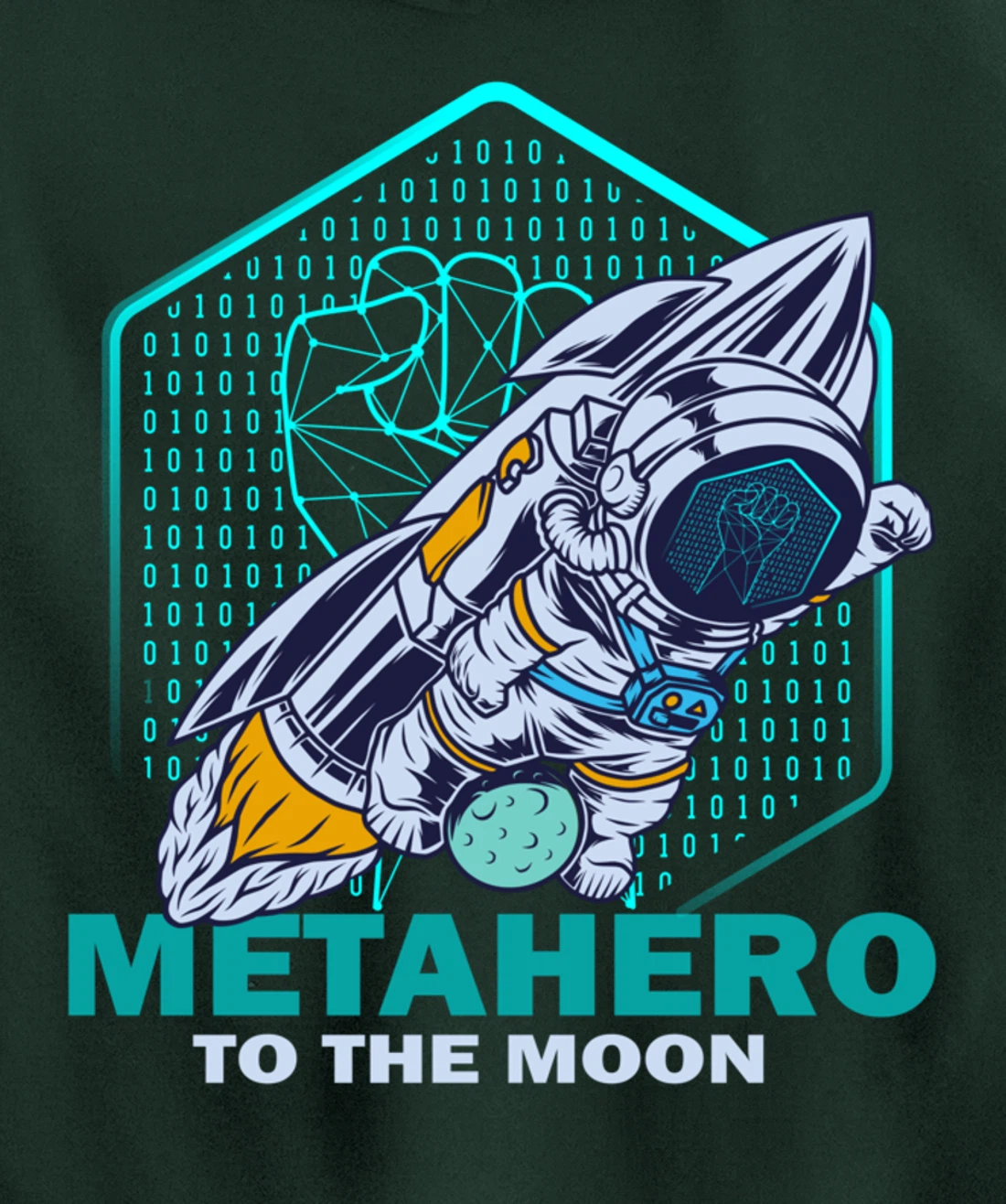 Metahero Coin To The Moon Cryptocurrency Hodler as Metahero Pullover Hoodie