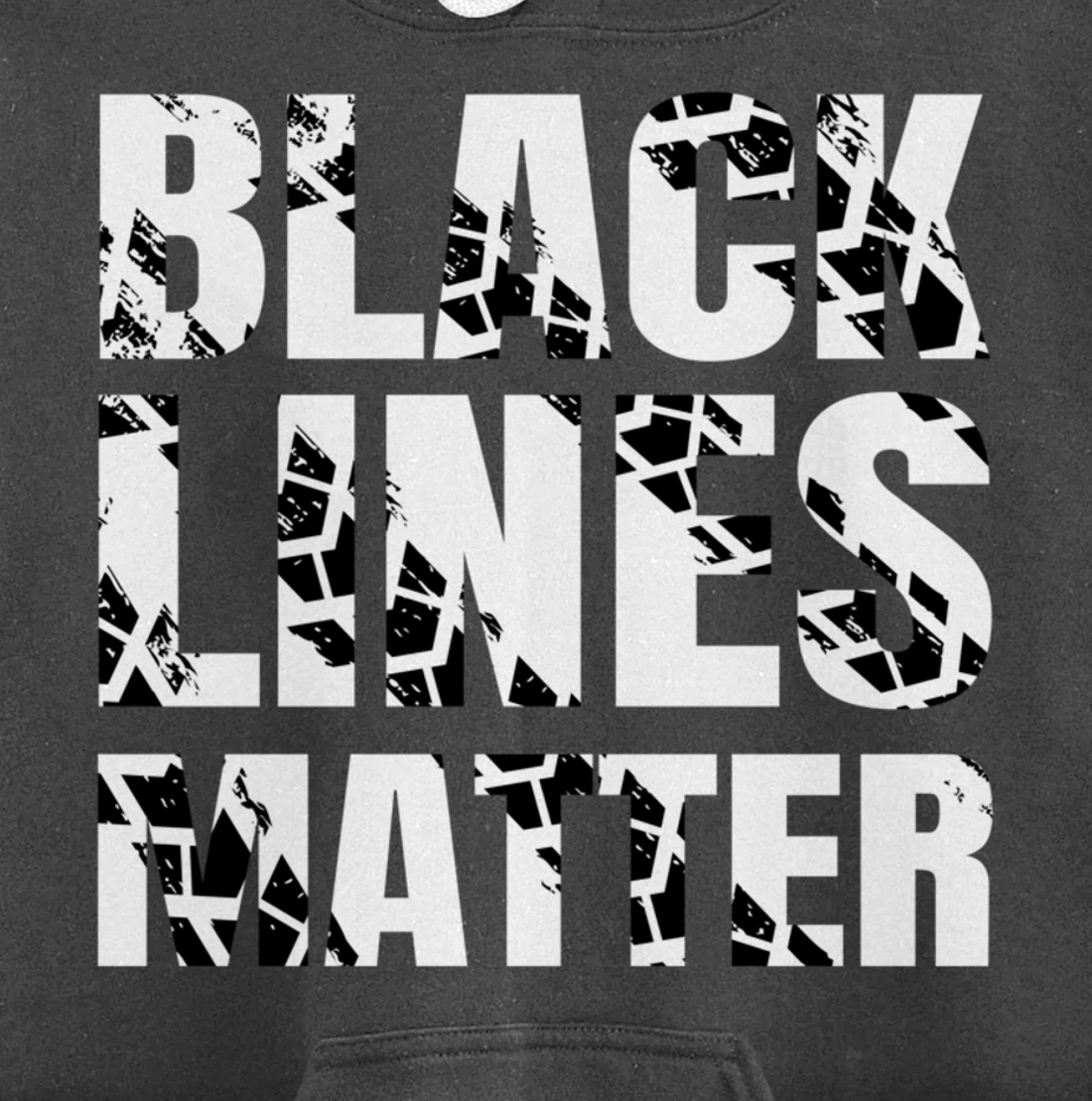 Drifting Car as Black Lines Matter Drag Racing Pullover Hoodie