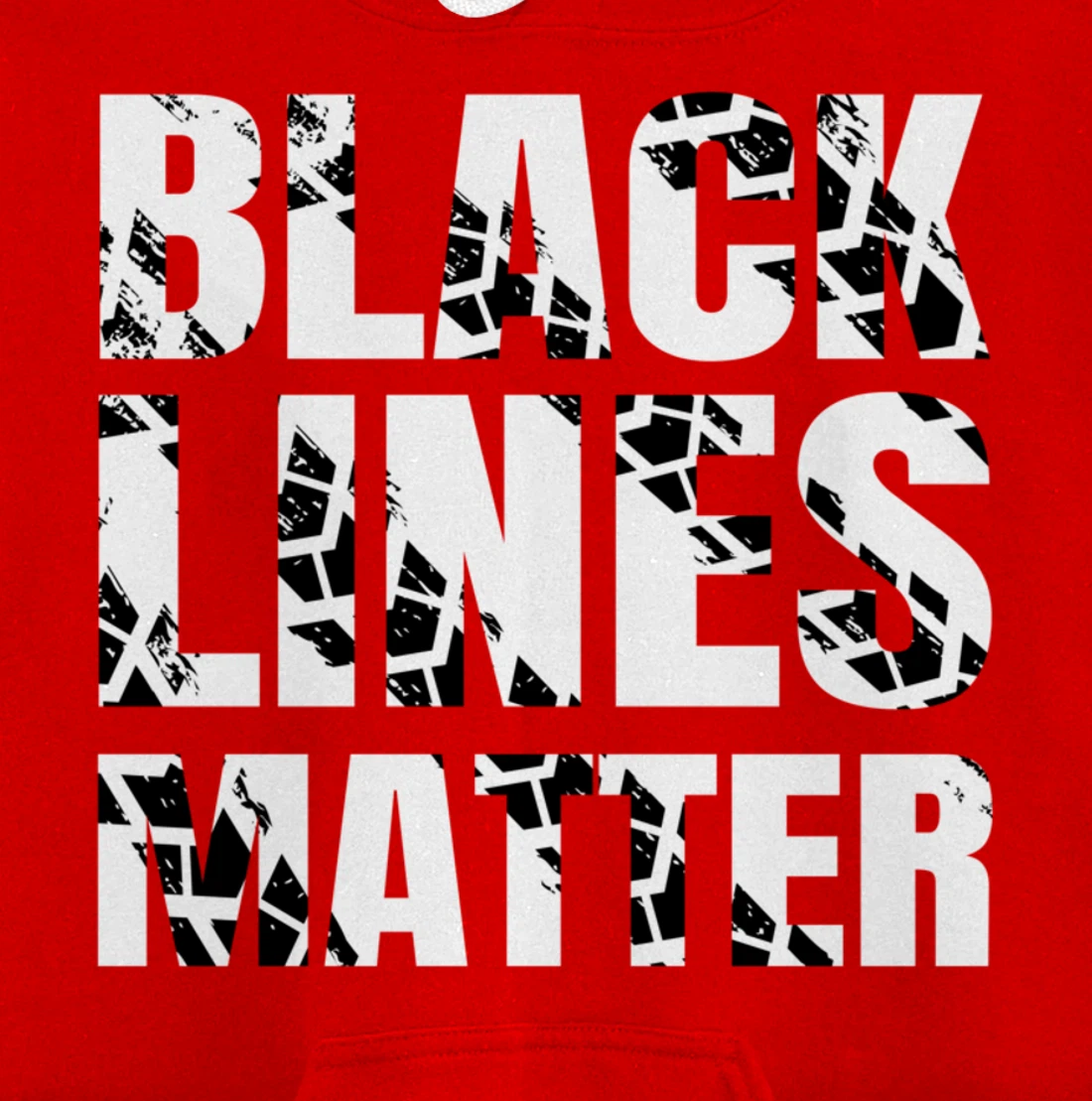 Drifting Car as Black Lines Matter Drag Racing Pullover Hoodie