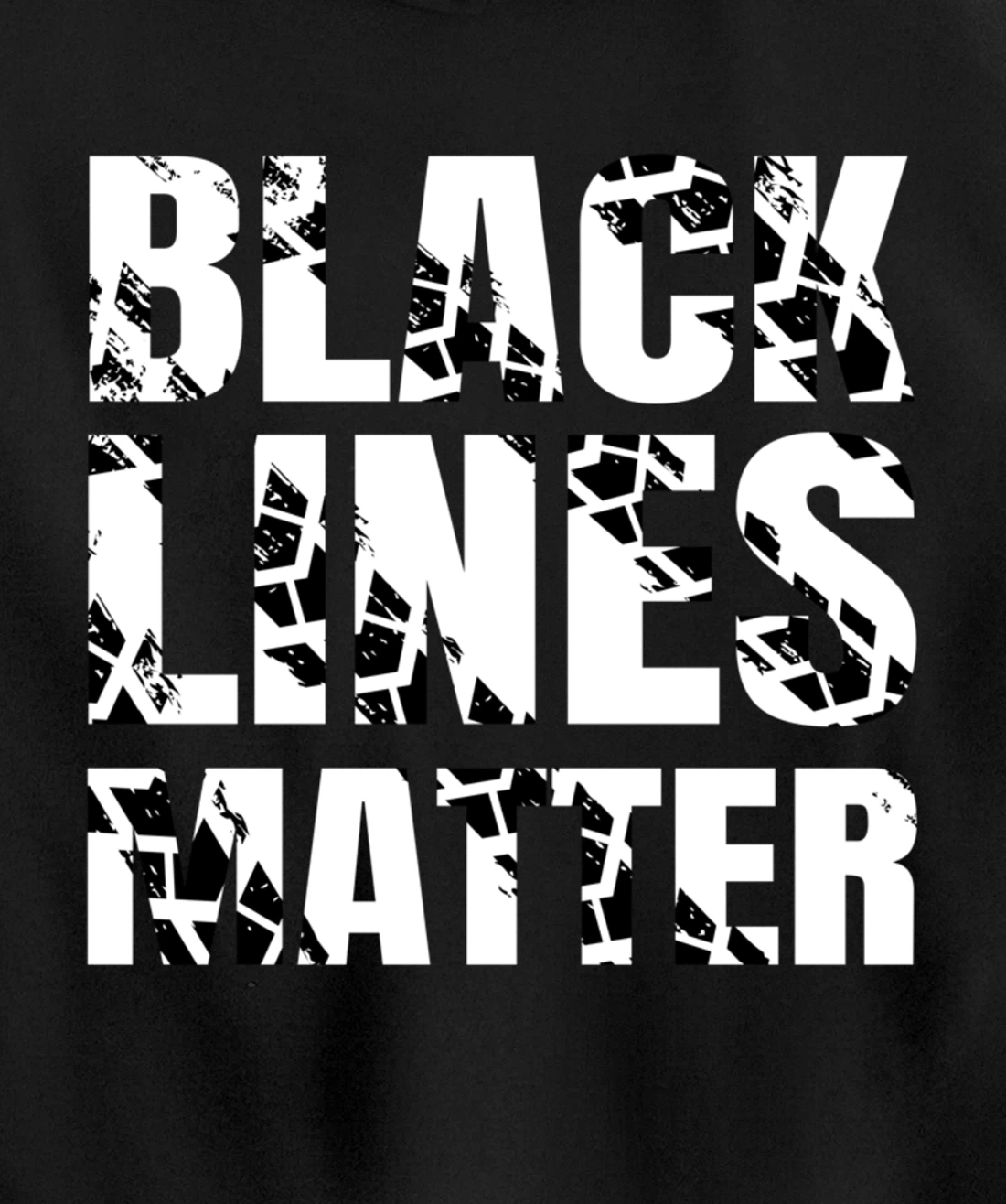 Drifting Car as Black Lines Matter Drag Racing Pullover Hoodie