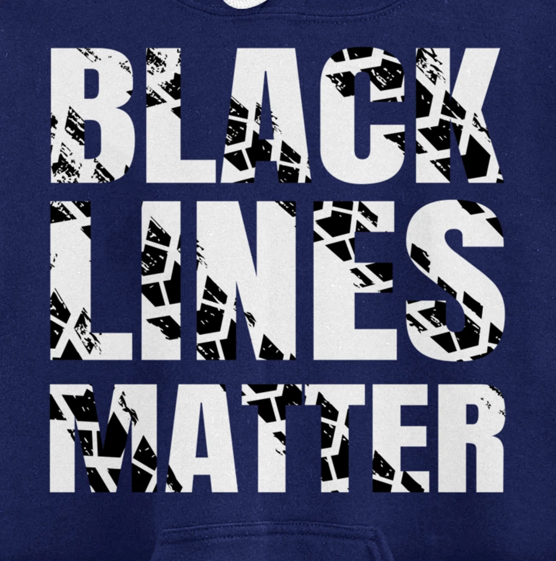 Drifting Car as Black Lines Matter Drag Racing Pullover Hoodie