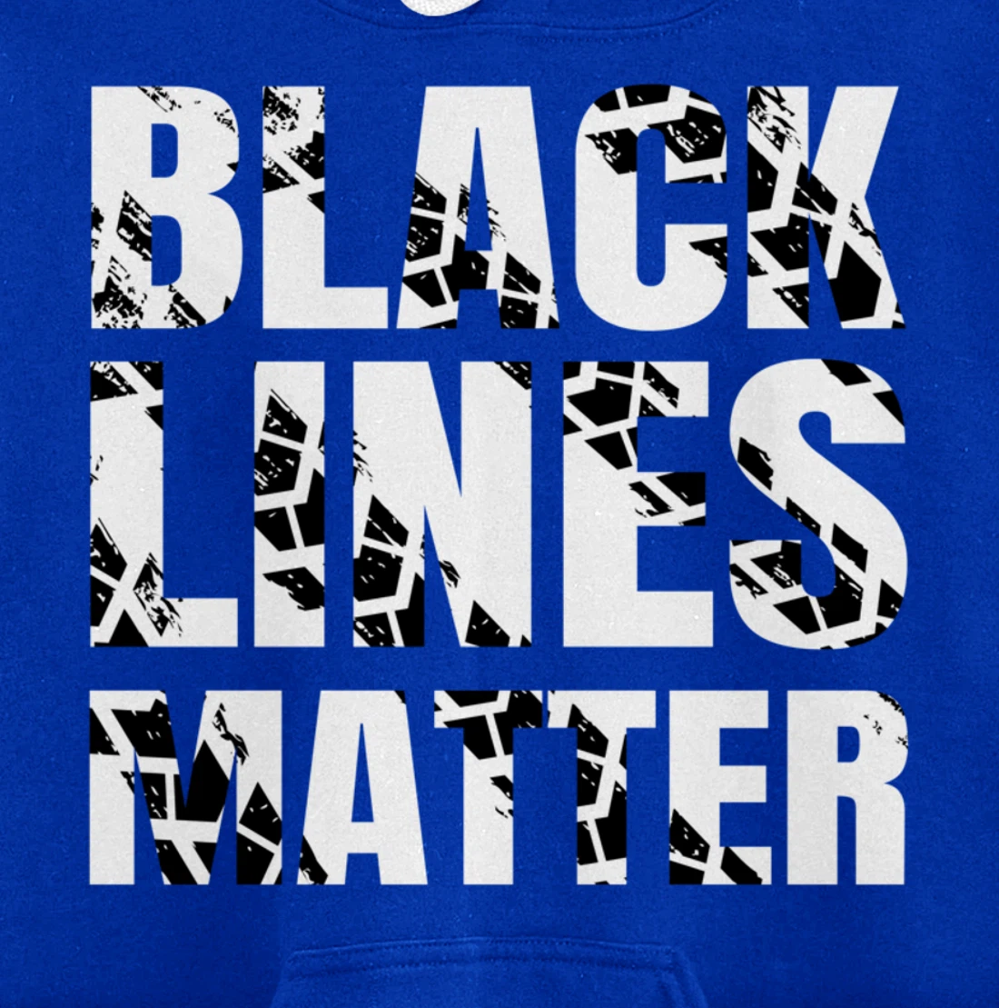 Drifting Car as Black Lines Matter Drag Racing Pullover Hoodie