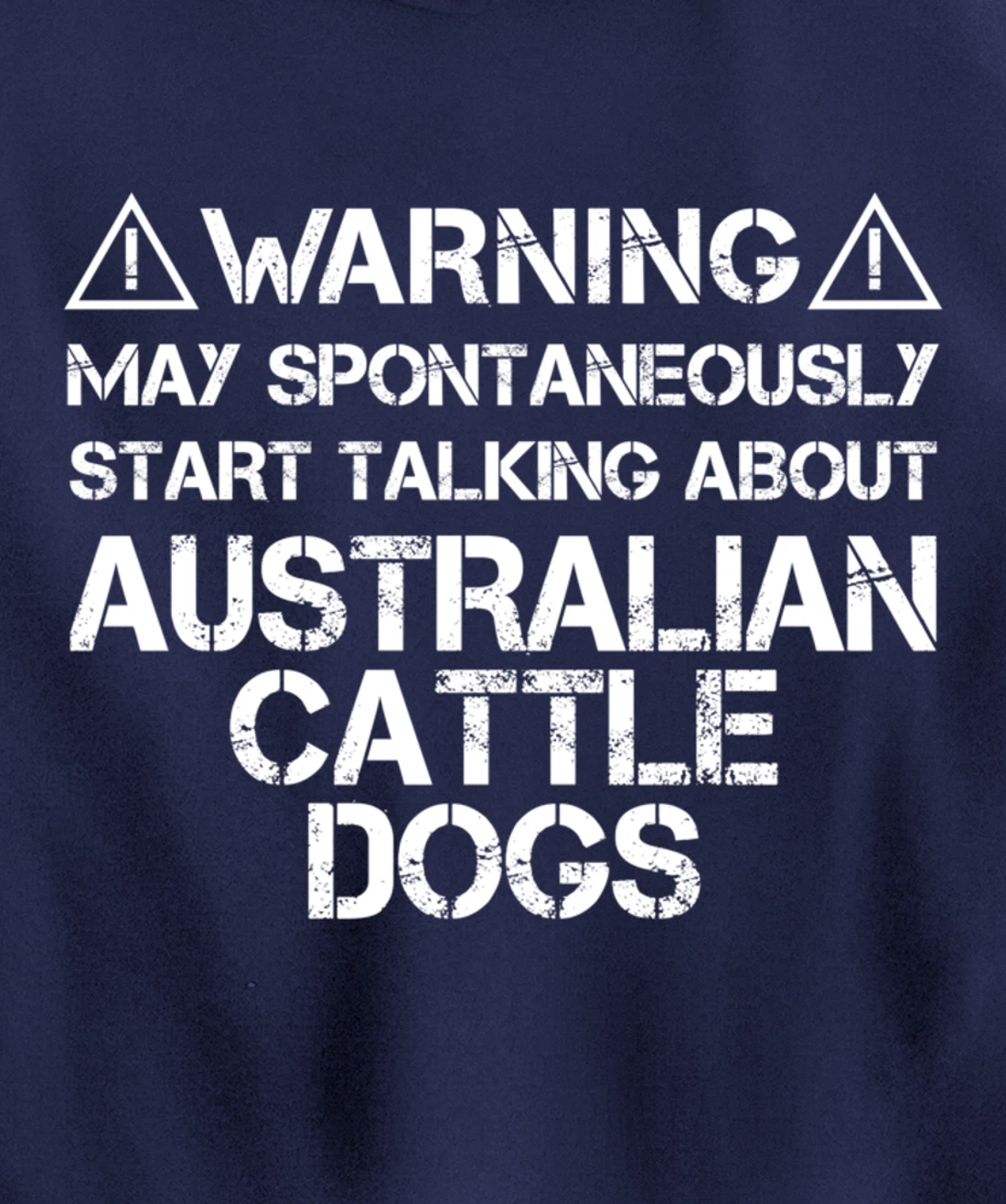 Warning May Start Talking About Australian Cattle Dogs Pullover Hoodie