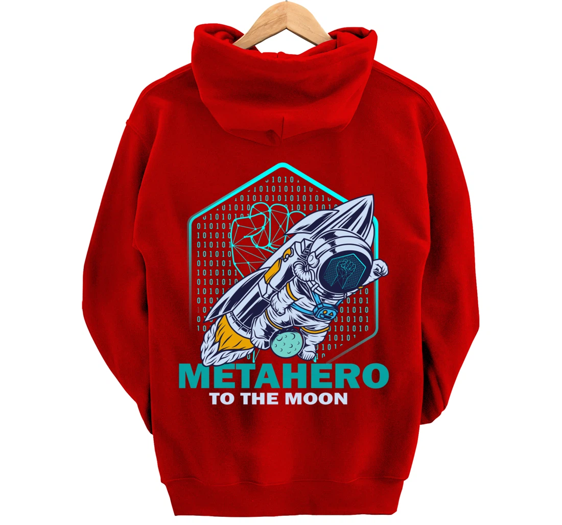 Metahero Coin To The Moon Cryptocurrency Hodler as Metahero Pullover Hoodie