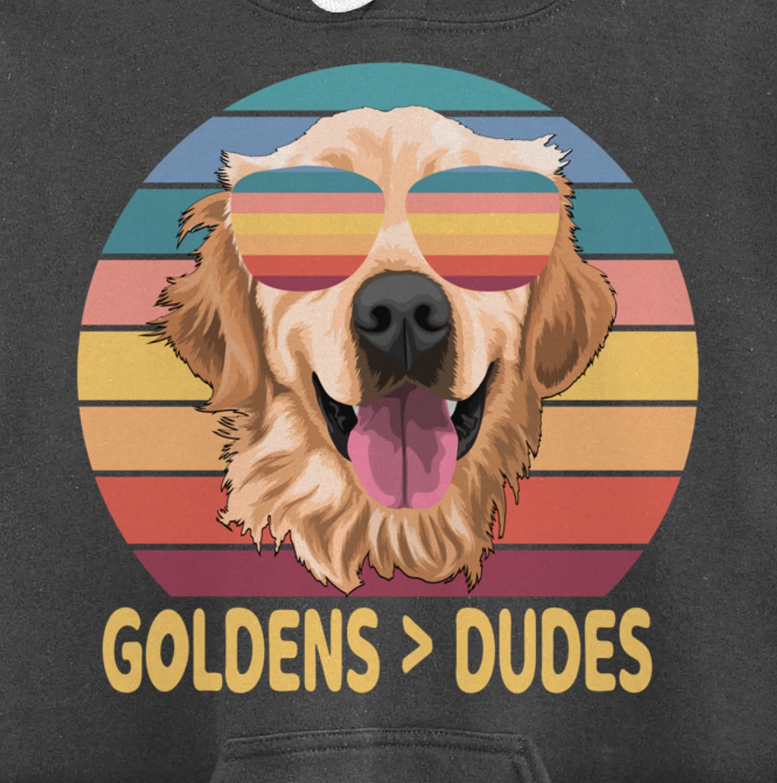 Golden Retrievers Over Dudes Pullover Hoodie