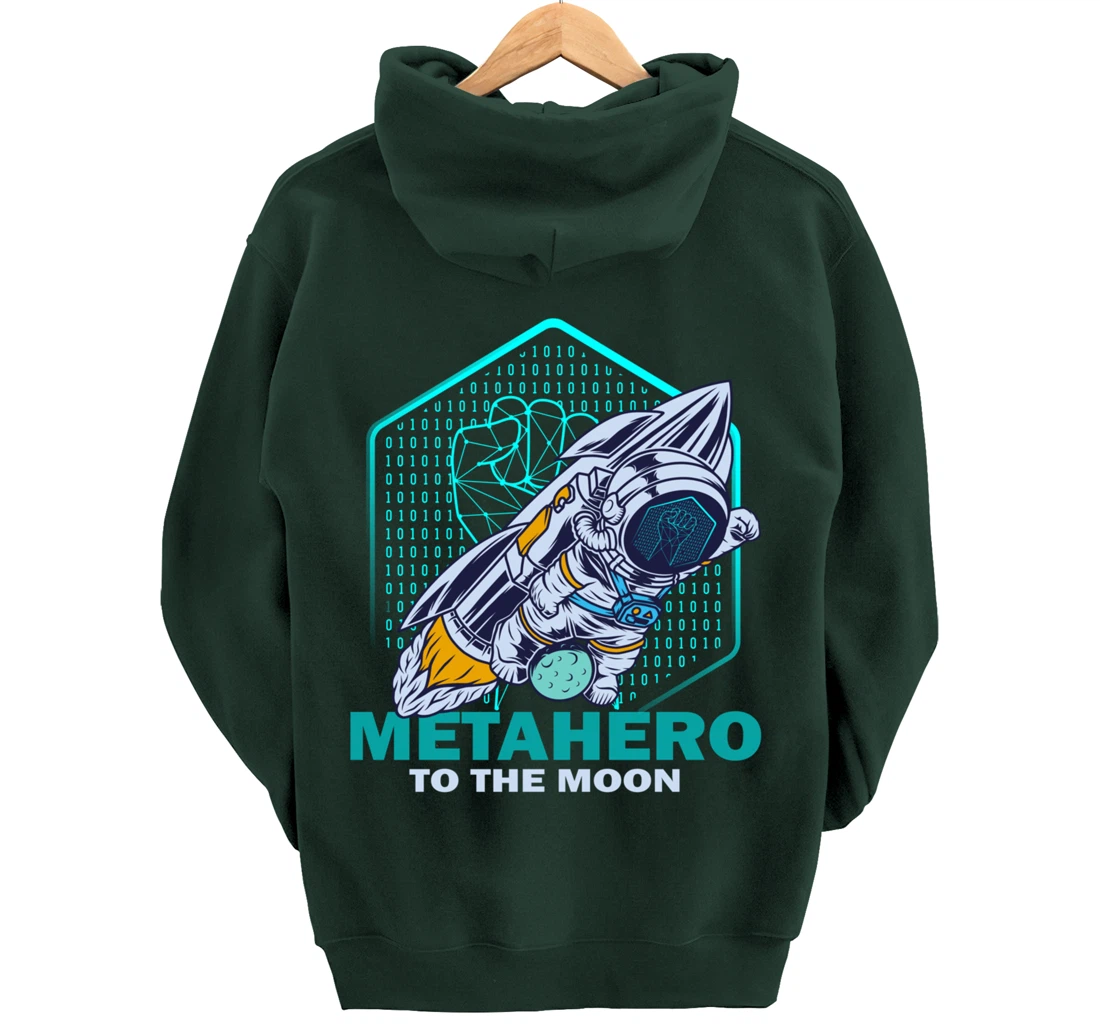 Metahero Coin To The Moon Cryptocurrency Hodler as Metahero Pullover Hoodie