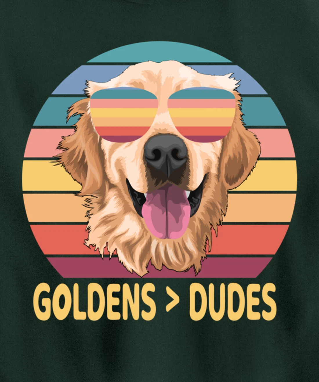 Golden Retrievers Over Dudes Pullover Hoodie