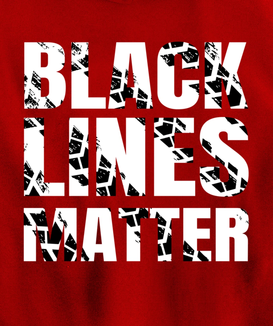 Drifting Car as Black Lines Matter Drag Racing Pullover Hoodie