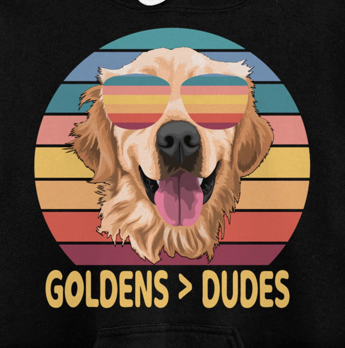 Golden Retrievers Over Dudes Pullover Hoodie