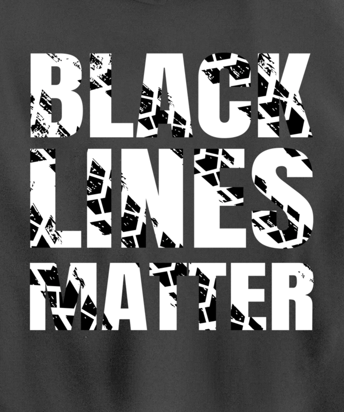 Drifting Car as Black Lines Matter Drag Racing Pullover Hoodie