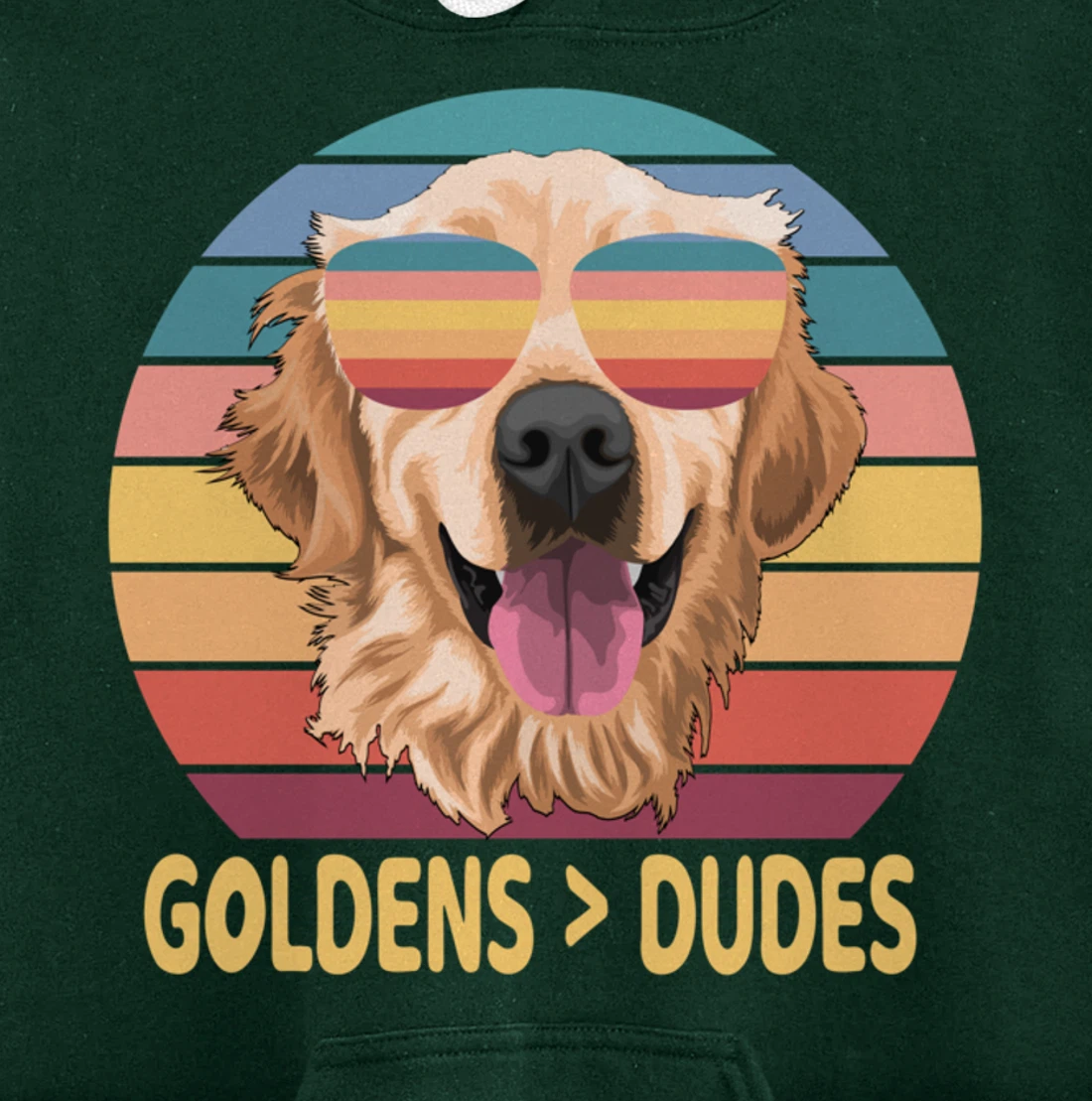 Golden Retrievers Over Dudes Pullover Hoodie