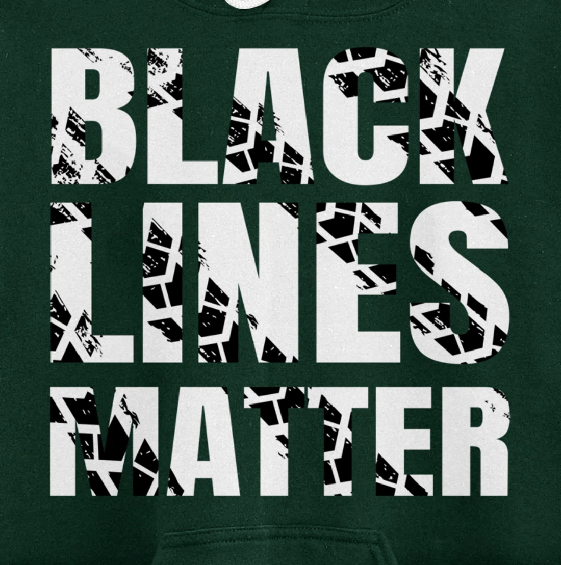 Drifting Car as Black Lines Matter Drag Racing Pullover Hoodie