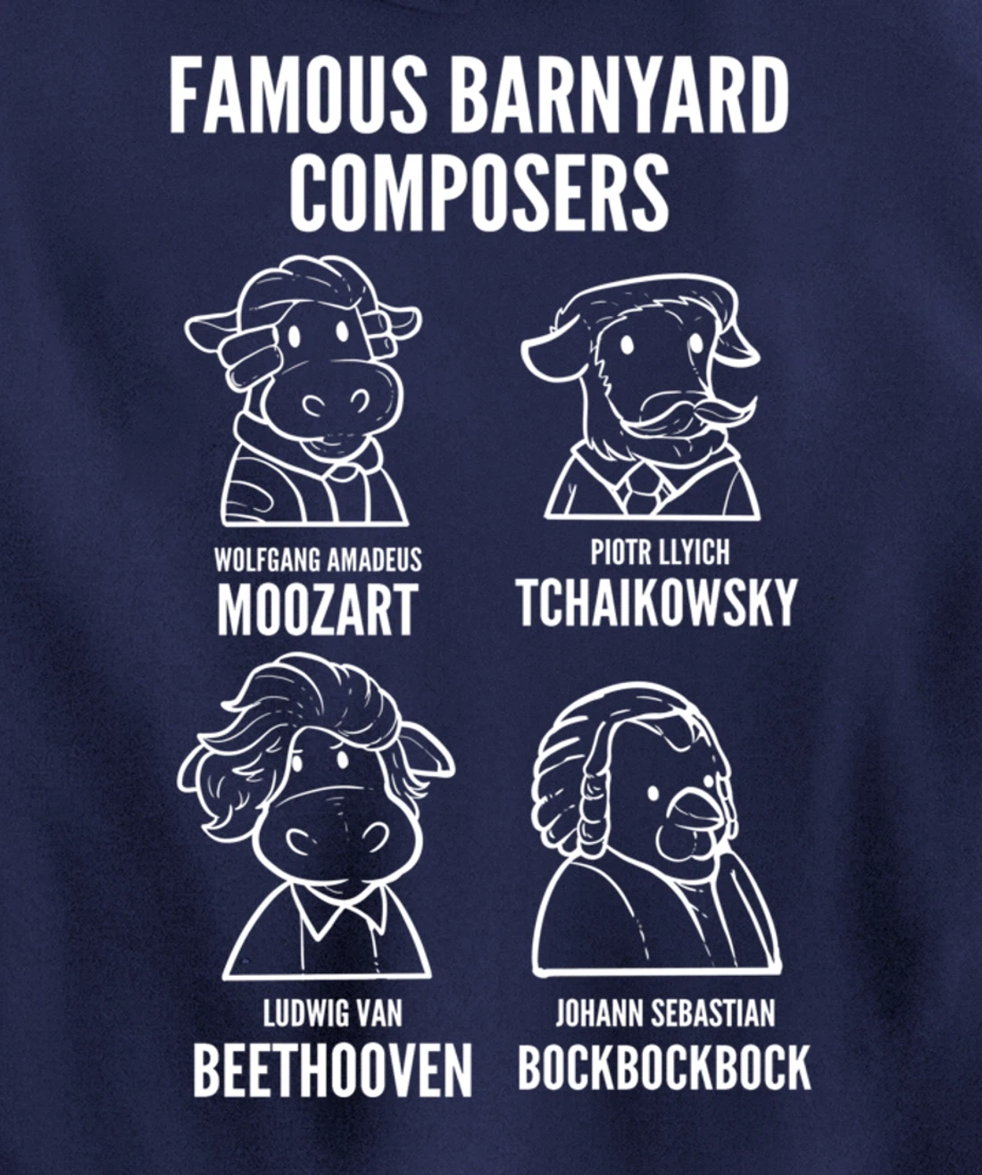 Barnyard Composers Composer or Singer Pullover Hoodie