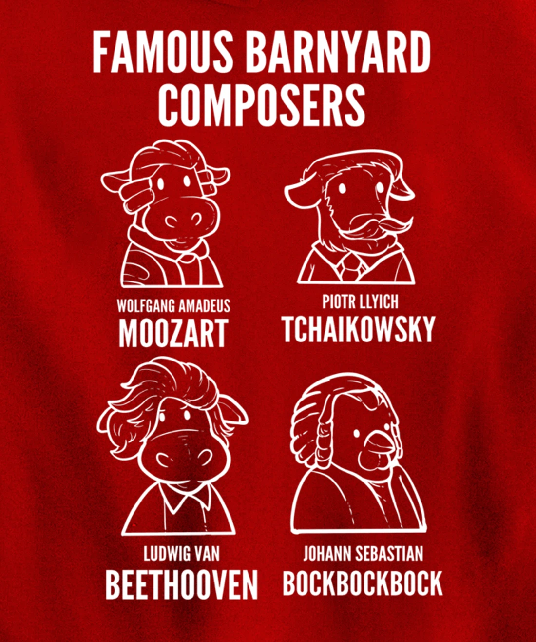 Barnyard Composers Composer or Singer Pullover Hoodie