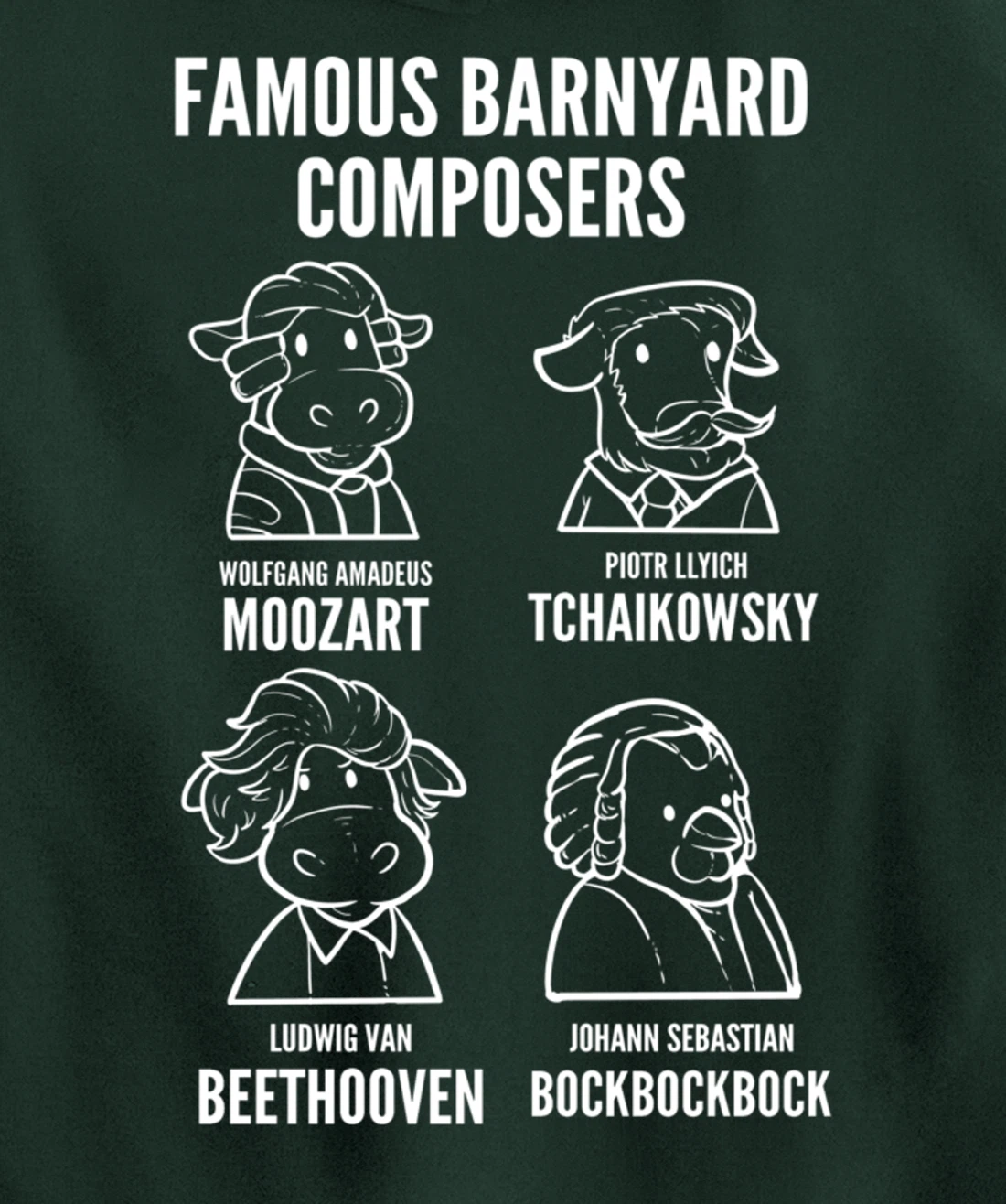 Barnyard Composers Composer or Singer Pullover Hoodie
