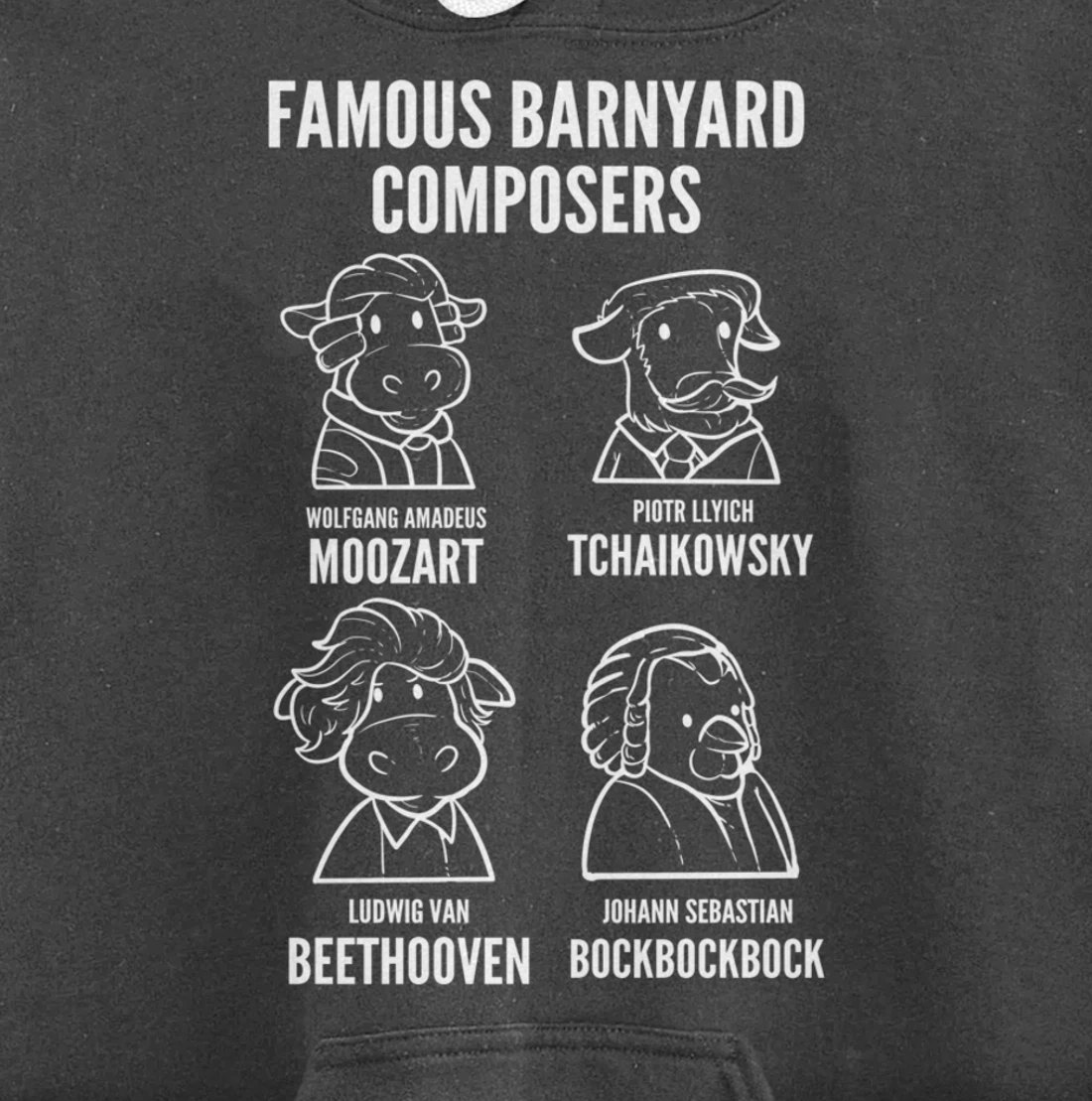 Barnyard Composers Composer or Singer Pullover Hoodie