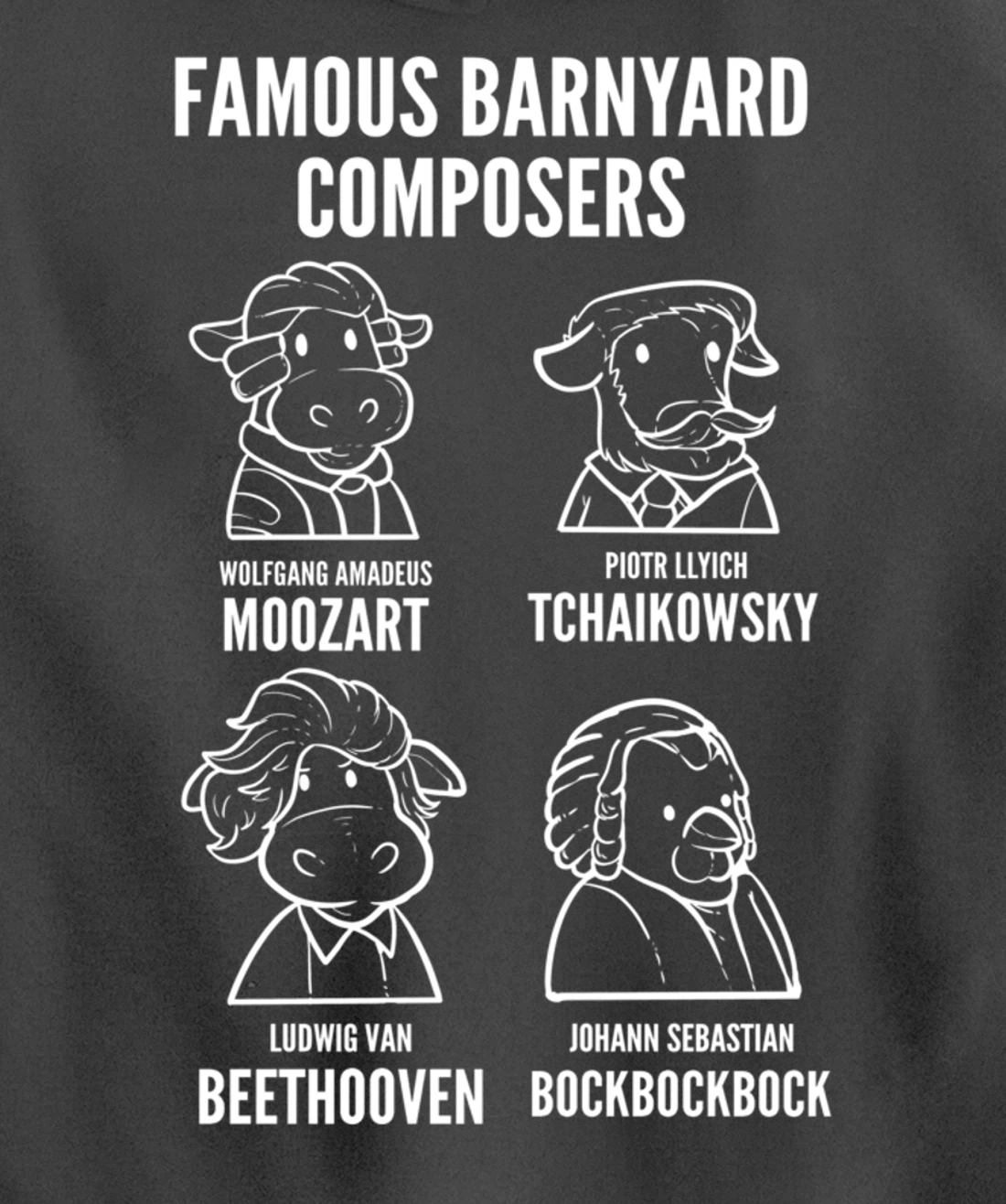 Barnyard Composers Composer or Singer Pullover Hoodie