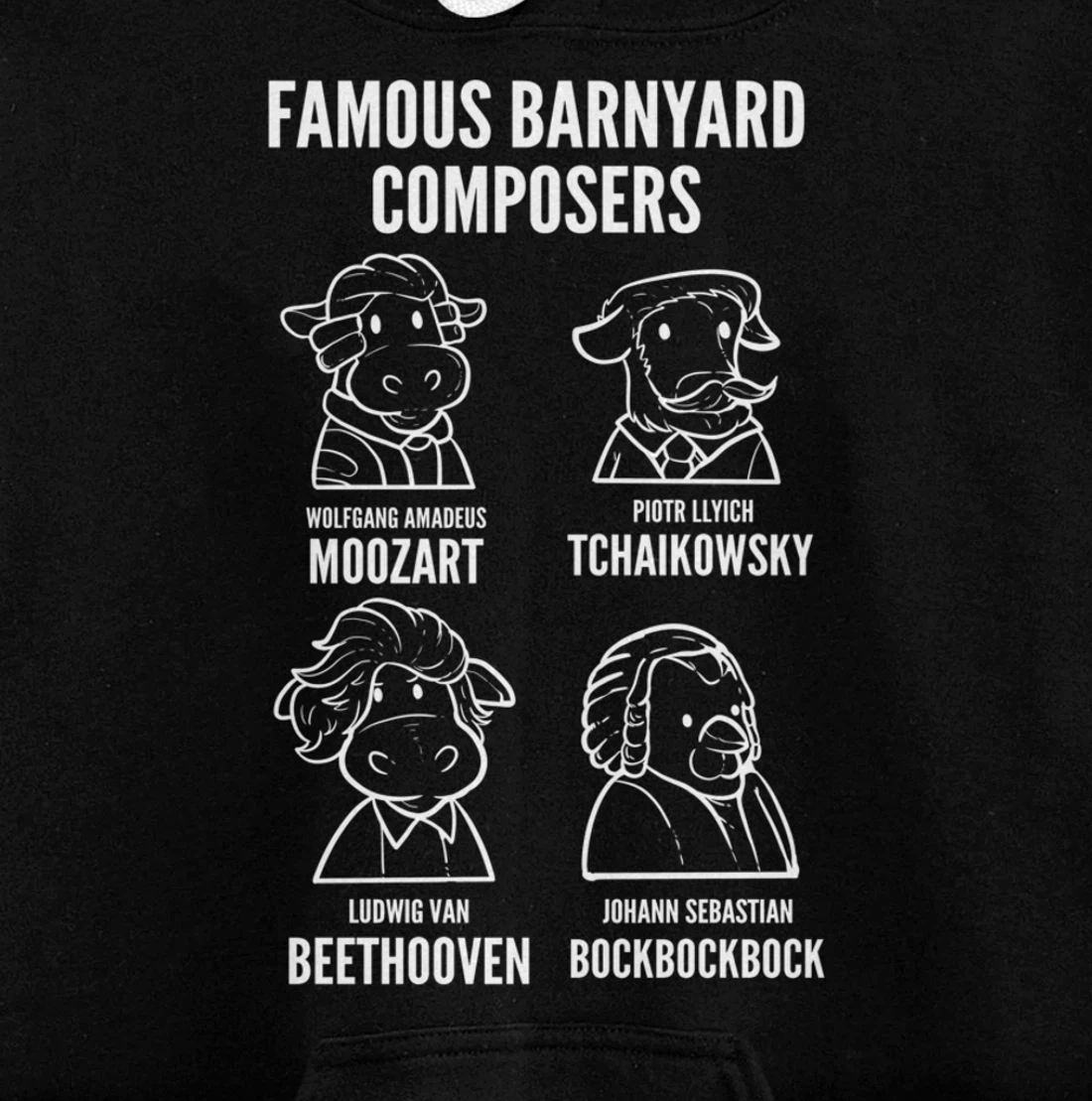 Barnyard Composers Composer or Singer Pullover Hoodie