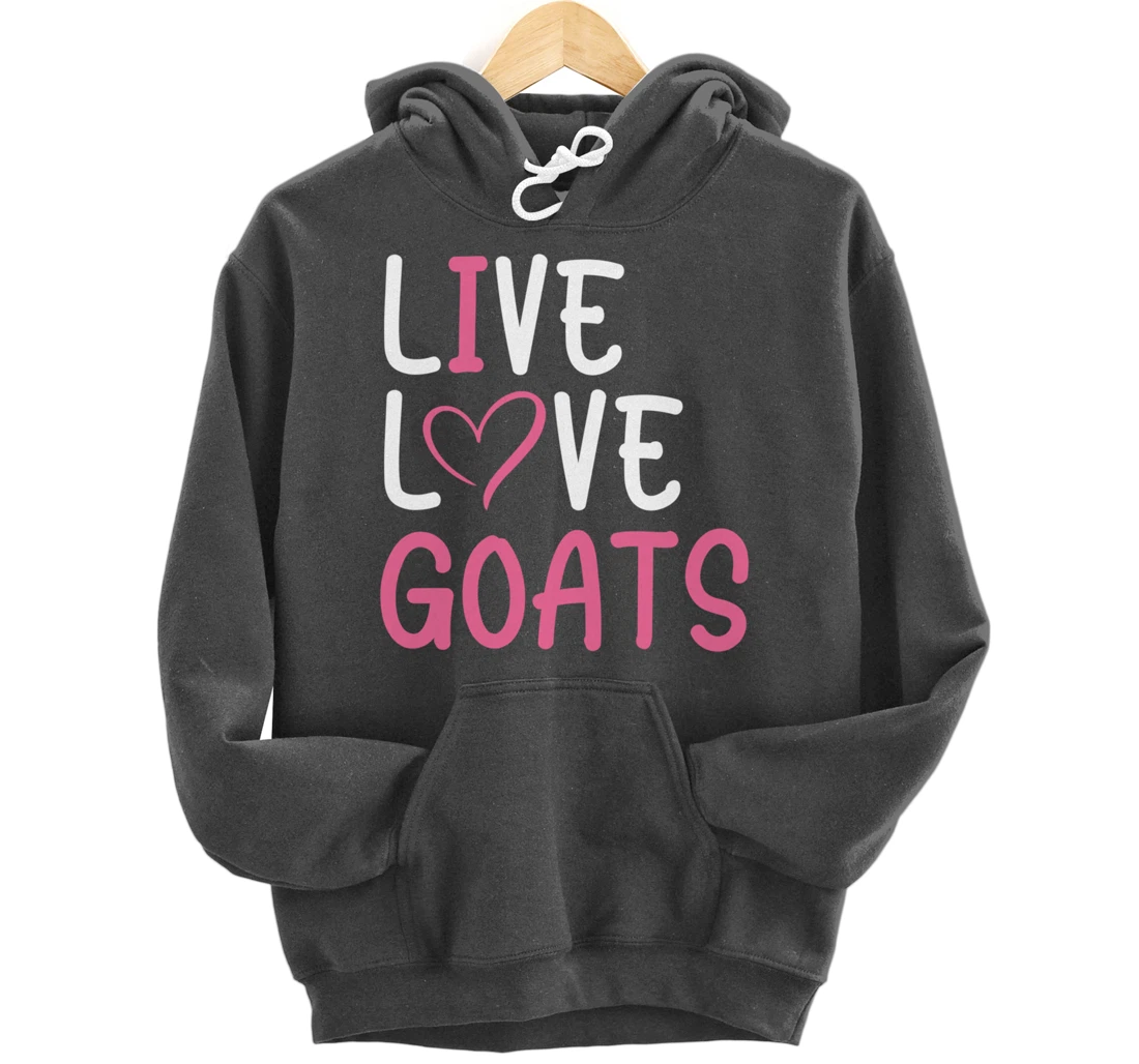 Funny Farm Lover Goats Graphic for Women and Girls Farmer Pullover Hoodie