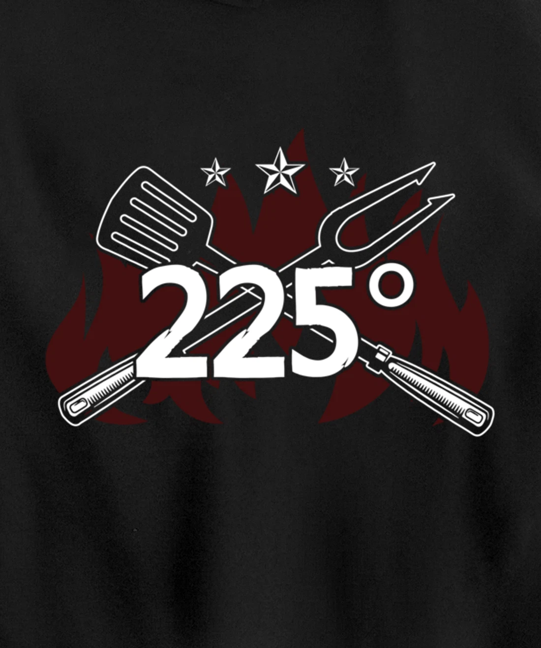 Funny Barbecue 225° Graphic Women and Men Meat Smoking BBQ Pullover Hoodie