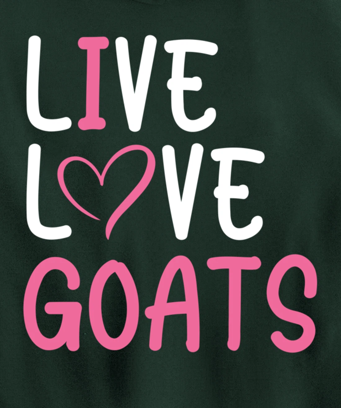 Funny Farm Lover Goats Graphic for Women and Girls Farmer Pullover Hoodie