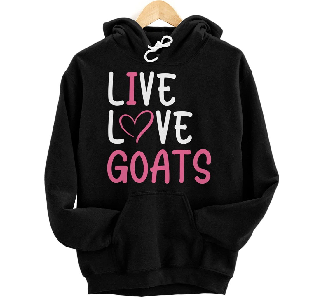 Funny Farm Lover Goats Graphic for Women and Girls Farmer Pullover Hoodie