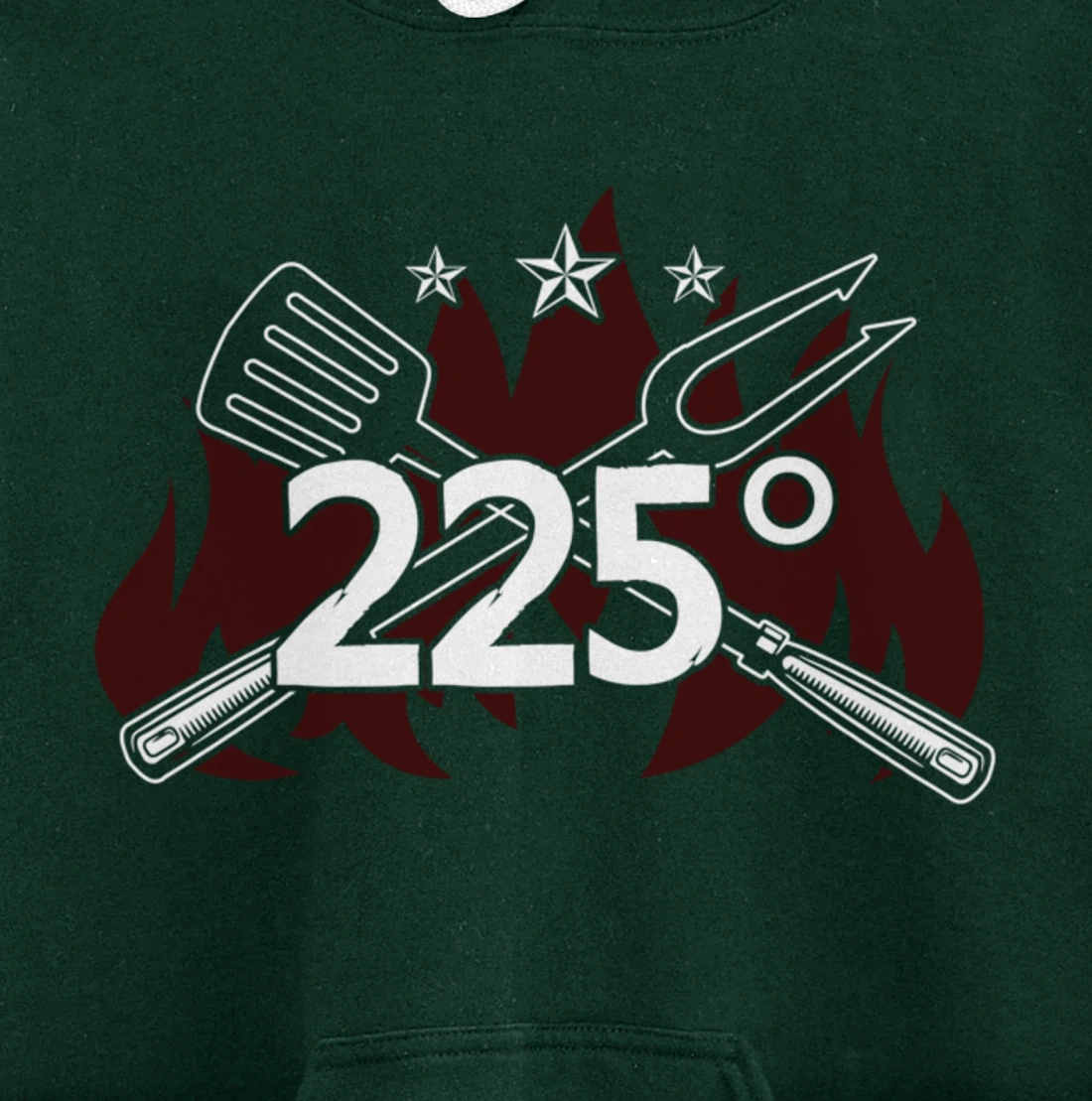 Funny Barbecue 225° Graphic Women and Men Meat Smoking BBQ Pullover Hoodie